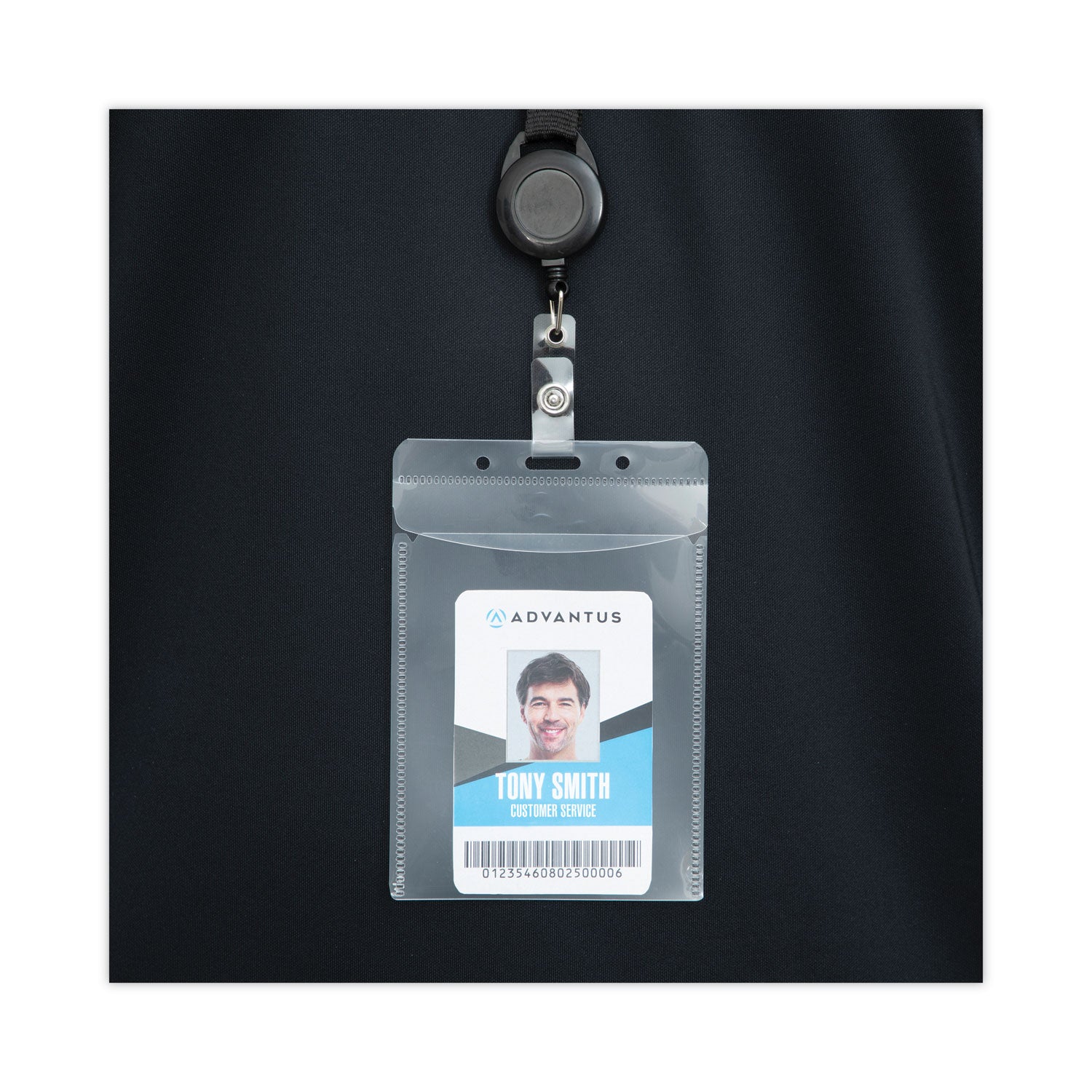 Advantus PVC-Free Badge Holders, Vertical, Clear 3.5" x 5.13" Holder, 3.13" x 4.5" Insert, 50/Pack