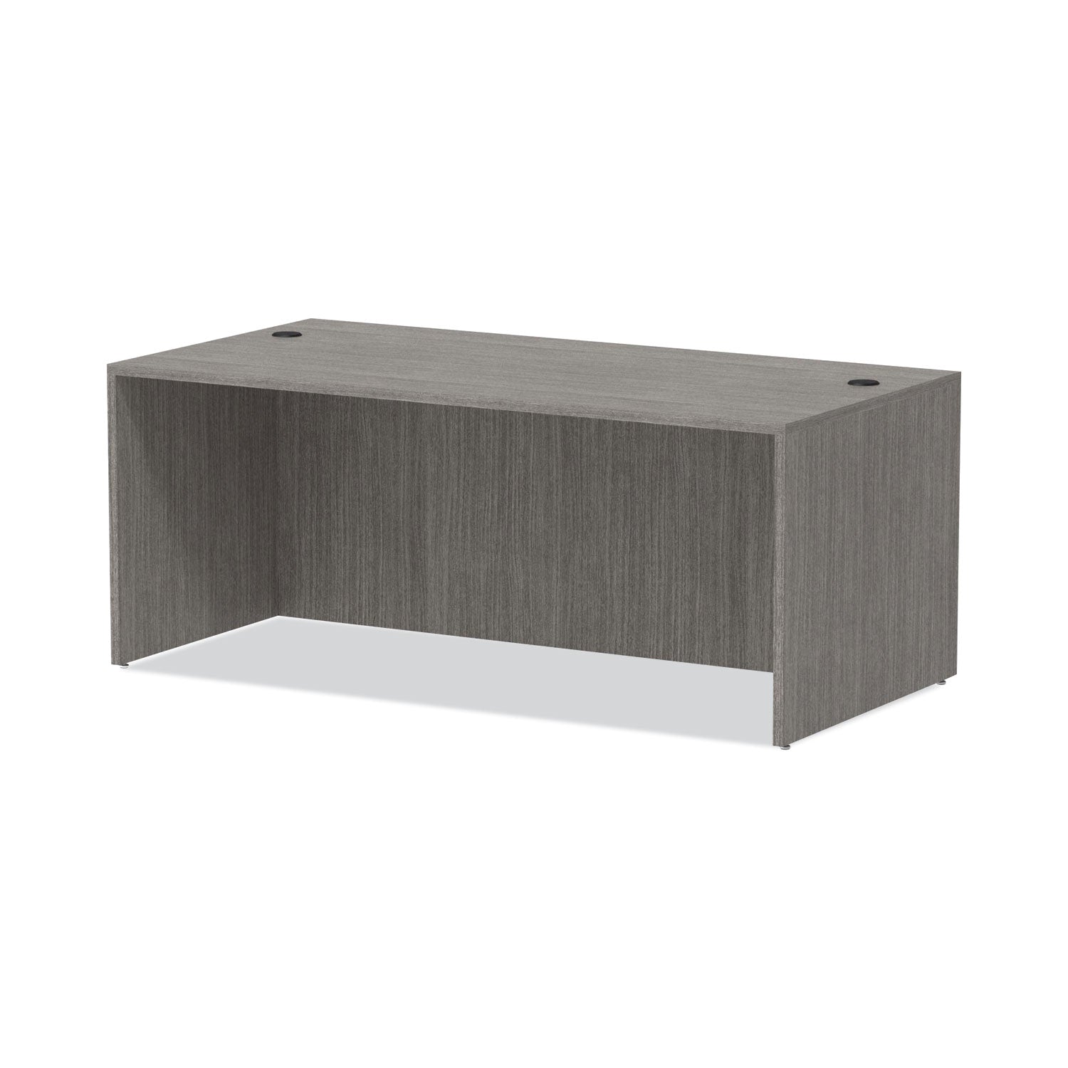 Alera® Alera Valencia Series Straight Front Desk Shell, 71" x 35.5" x 29.63", Gray