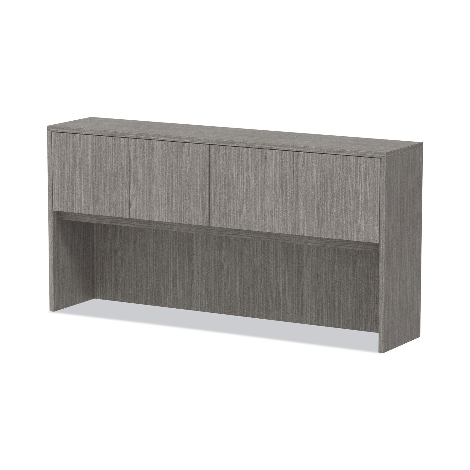 Alera® Alera Valencia Series Hutch with Doors, 4 Compartments, 70.63w x 15d x 35.38h, Gray