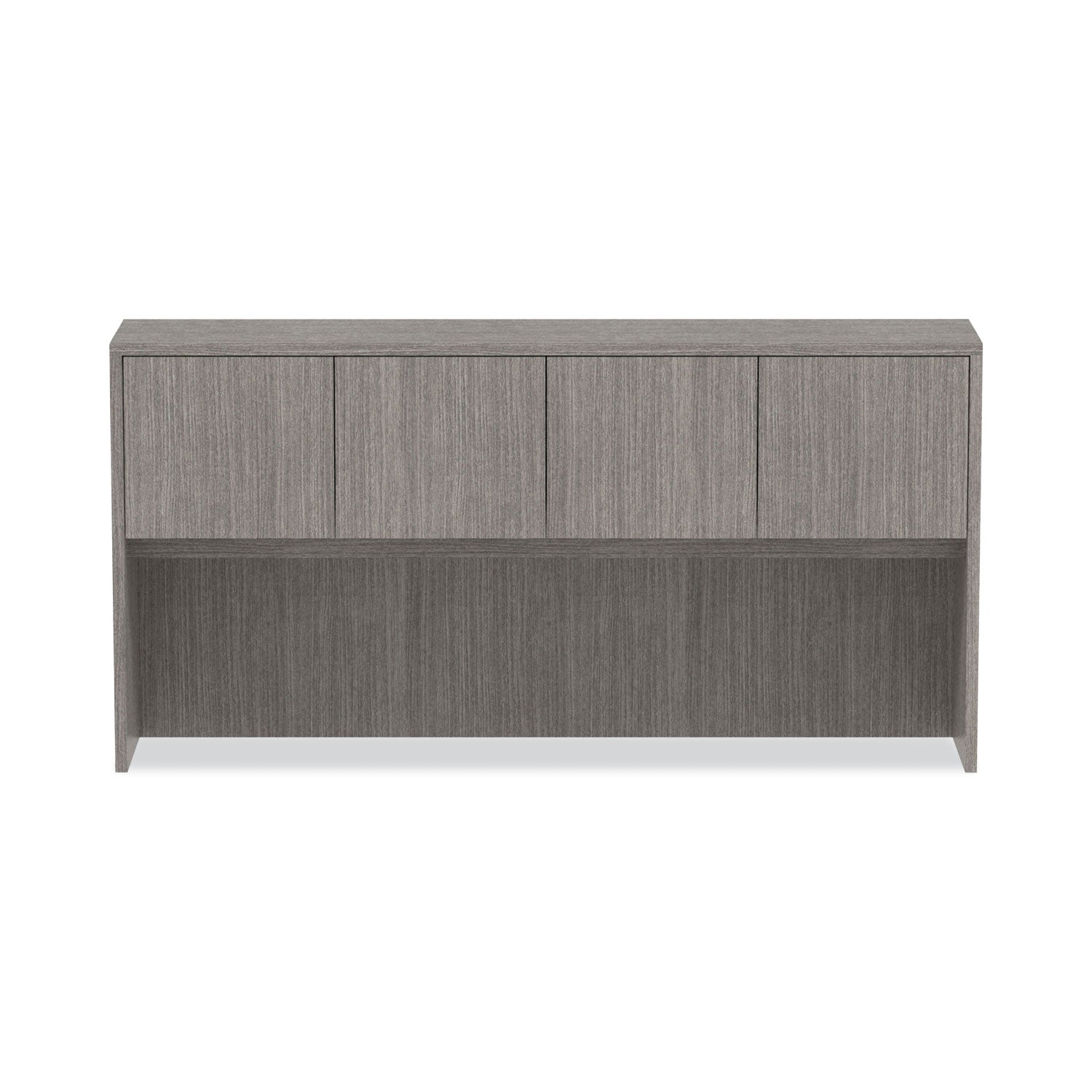 Alera® Alera Valencia Series Hutch with Doors, 4 Compartments, 70.63w x 15d x 35.38h, Gray