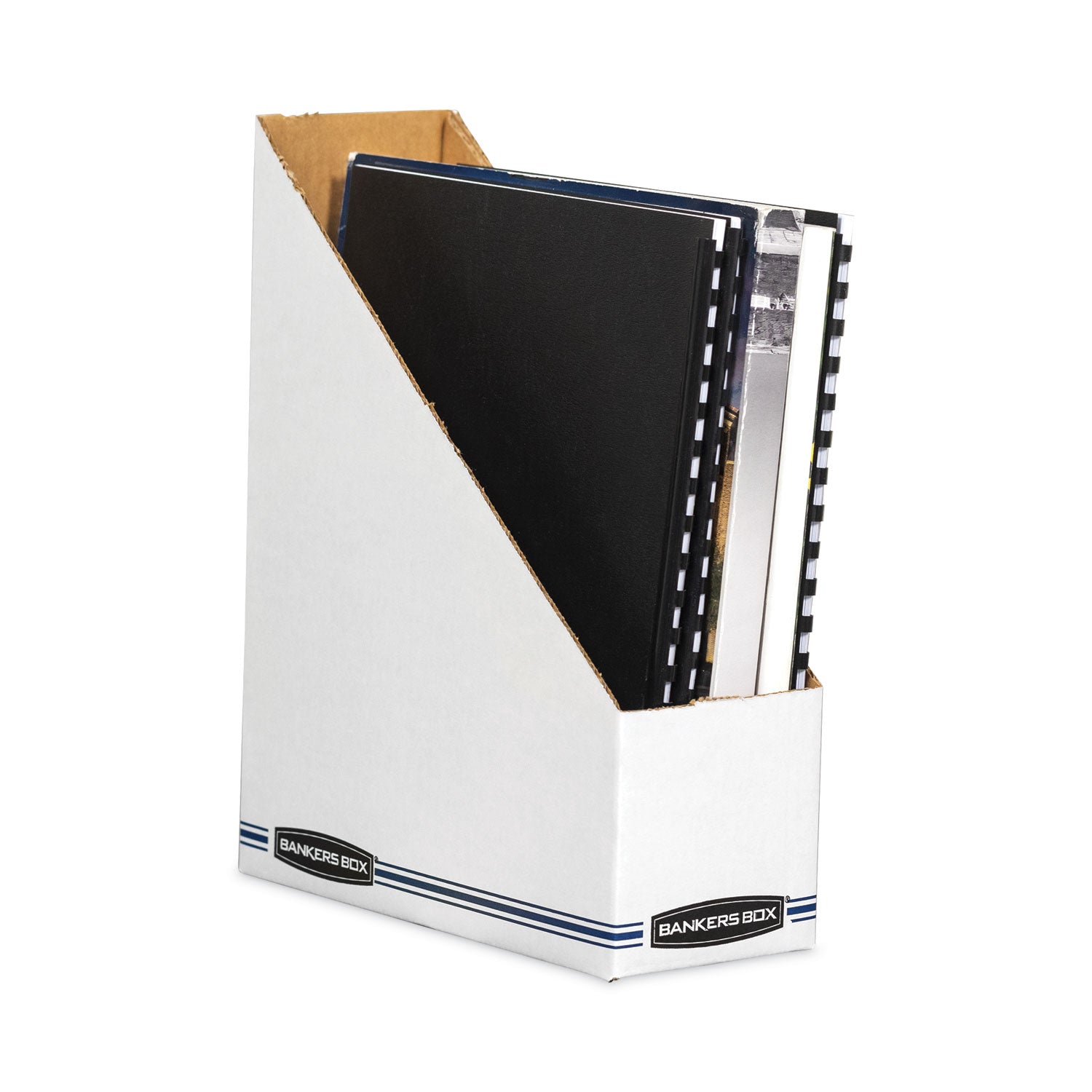 Bankers Box® Stor/File Corrugated Magazine File, 4 x 9.25 x 11.75, White, 12/Carton