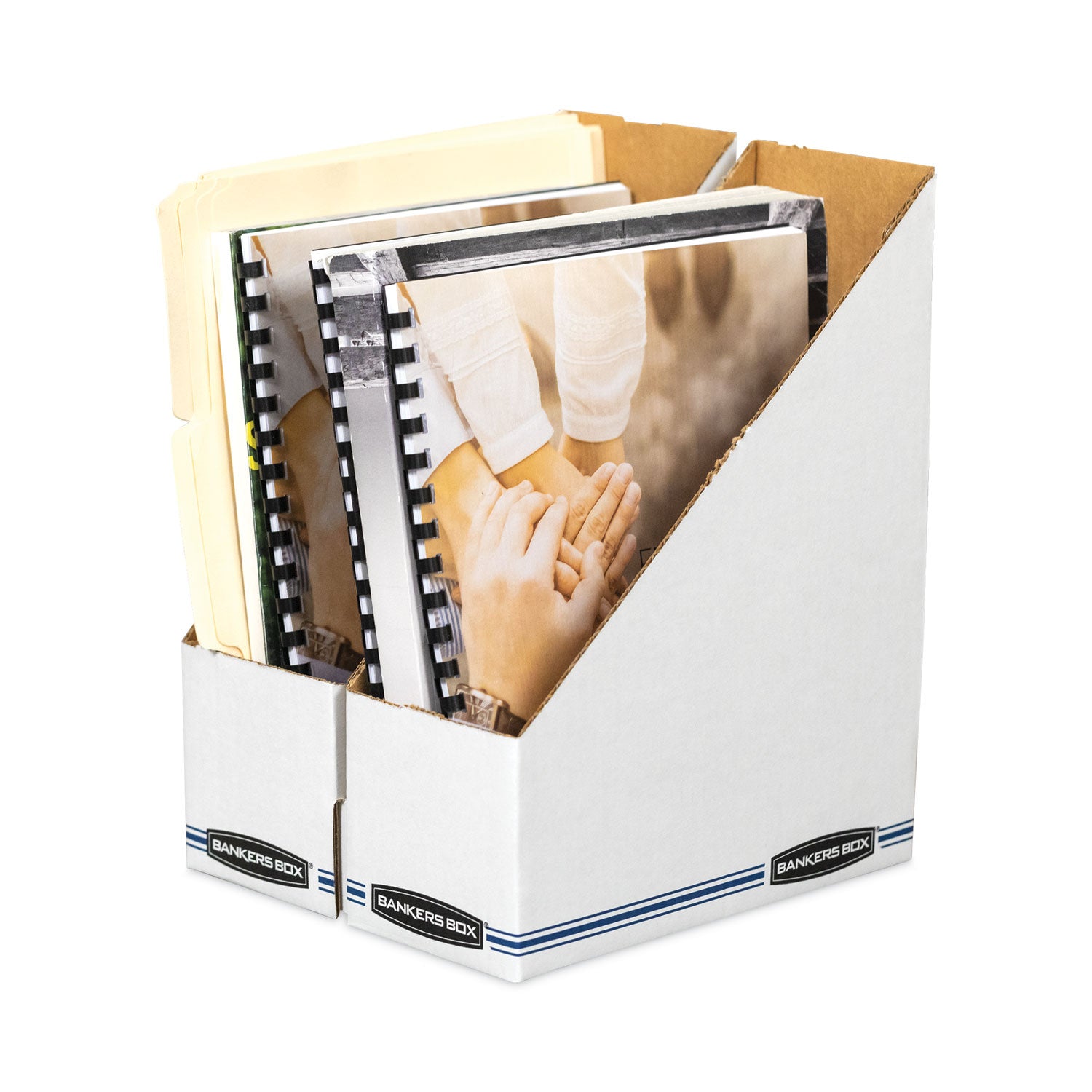 Bankers Box® Stor/File Corrugated Magazine File, 4 x 9.25 x 11.75, White, 12/Carton