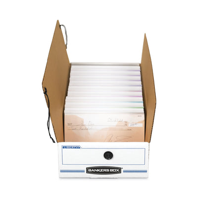 FELLOWES MFG. CO. LIBERTY Check and Form Boxes, 9.25" x 15" x 4.25", White/Blue, 12/Carton - Flipcost