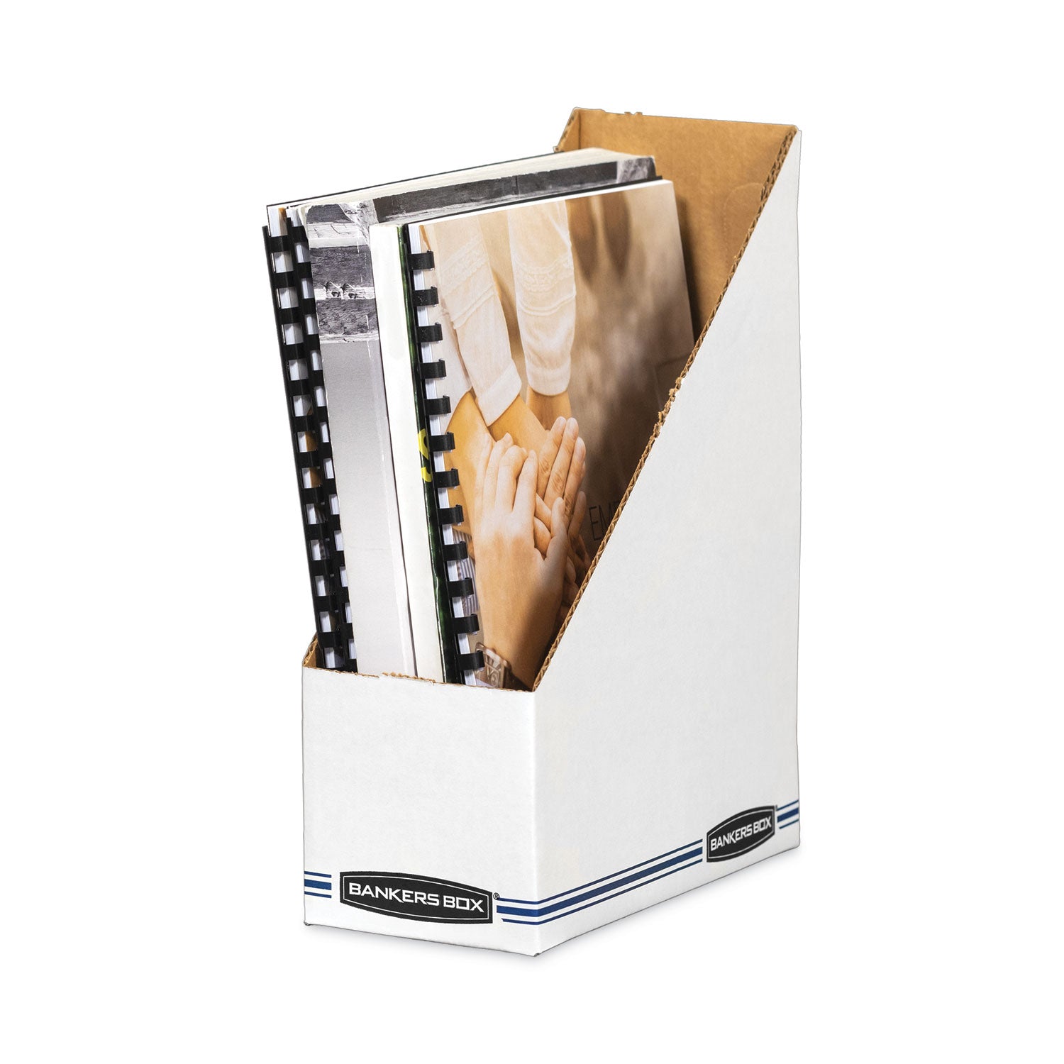 Bankers Box® Stor/File Corrugated Magazine File, 4 x 9.25 x 11.75, White, 12/Carton