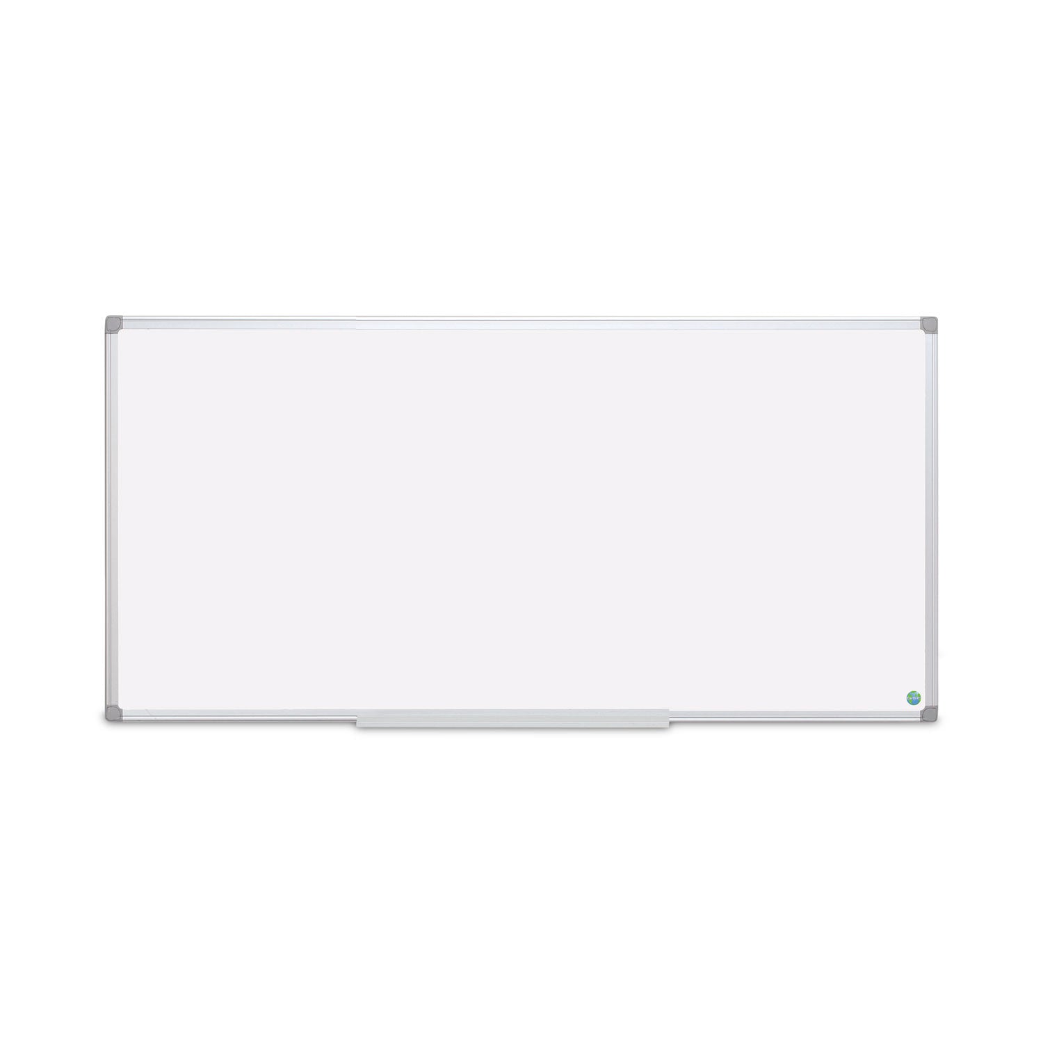 Earth Silver Easy-Clean Dry Erase Board, 96 x 48, White Surface, Silver Aluminum Frame