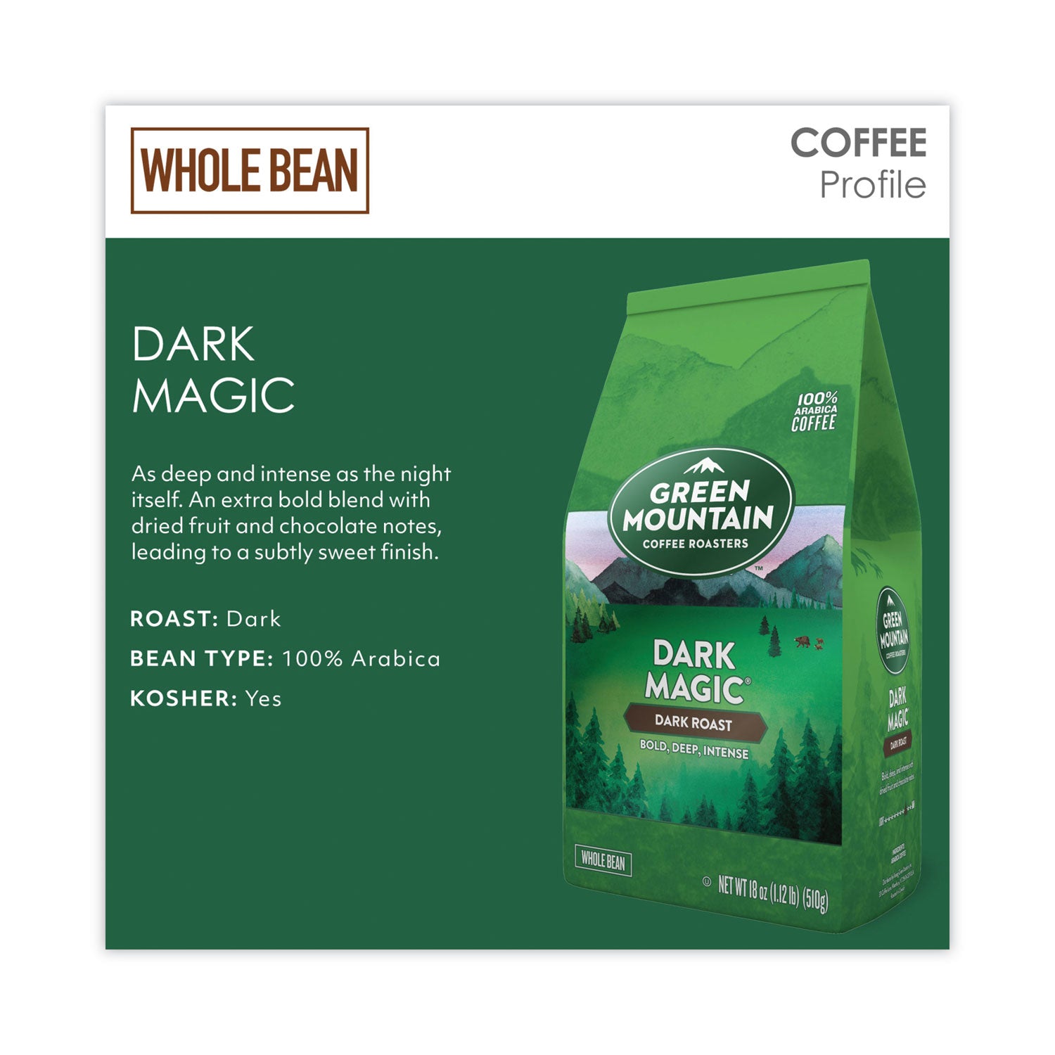 Green Mountain Coffee® Dark Magic Whole Bean Coffee, 18 oz Bag