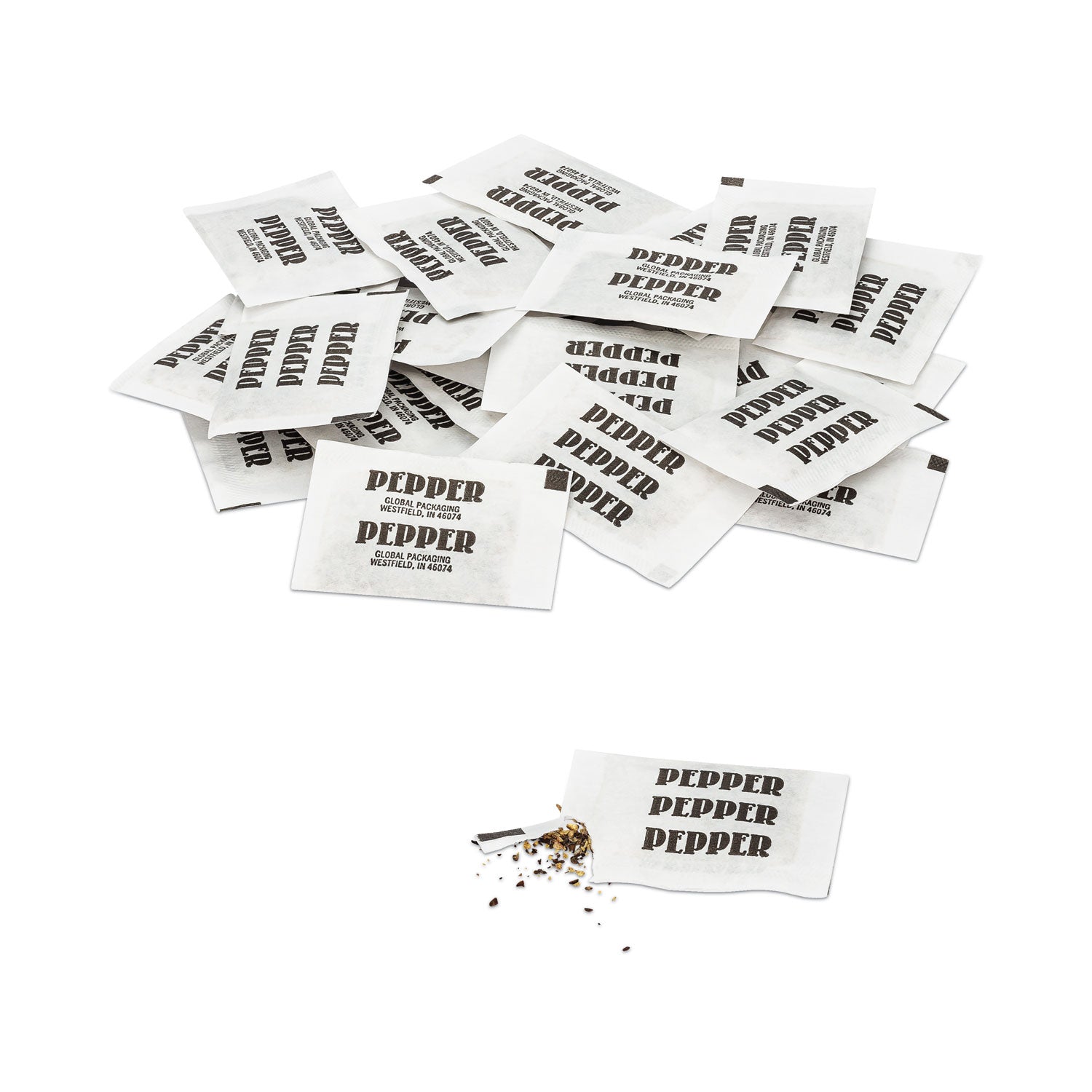 Office Snax® Pepper Packets, 0.1 g Packet, 3,000/Carton