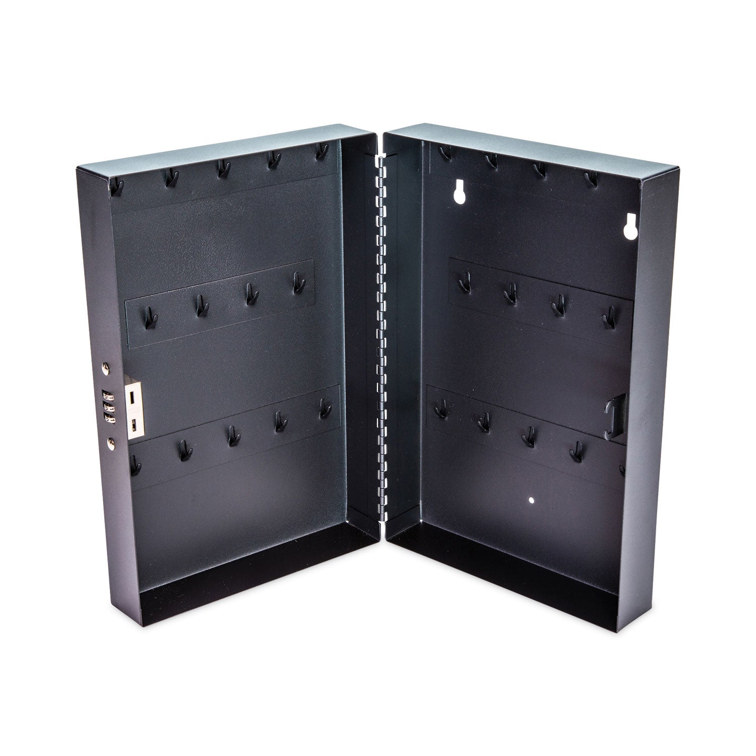 CONTROLTEK® Combination Lockable Key Cabinet, 28-Key, Metal, Black, 7.75 x 3.25 x 11.5