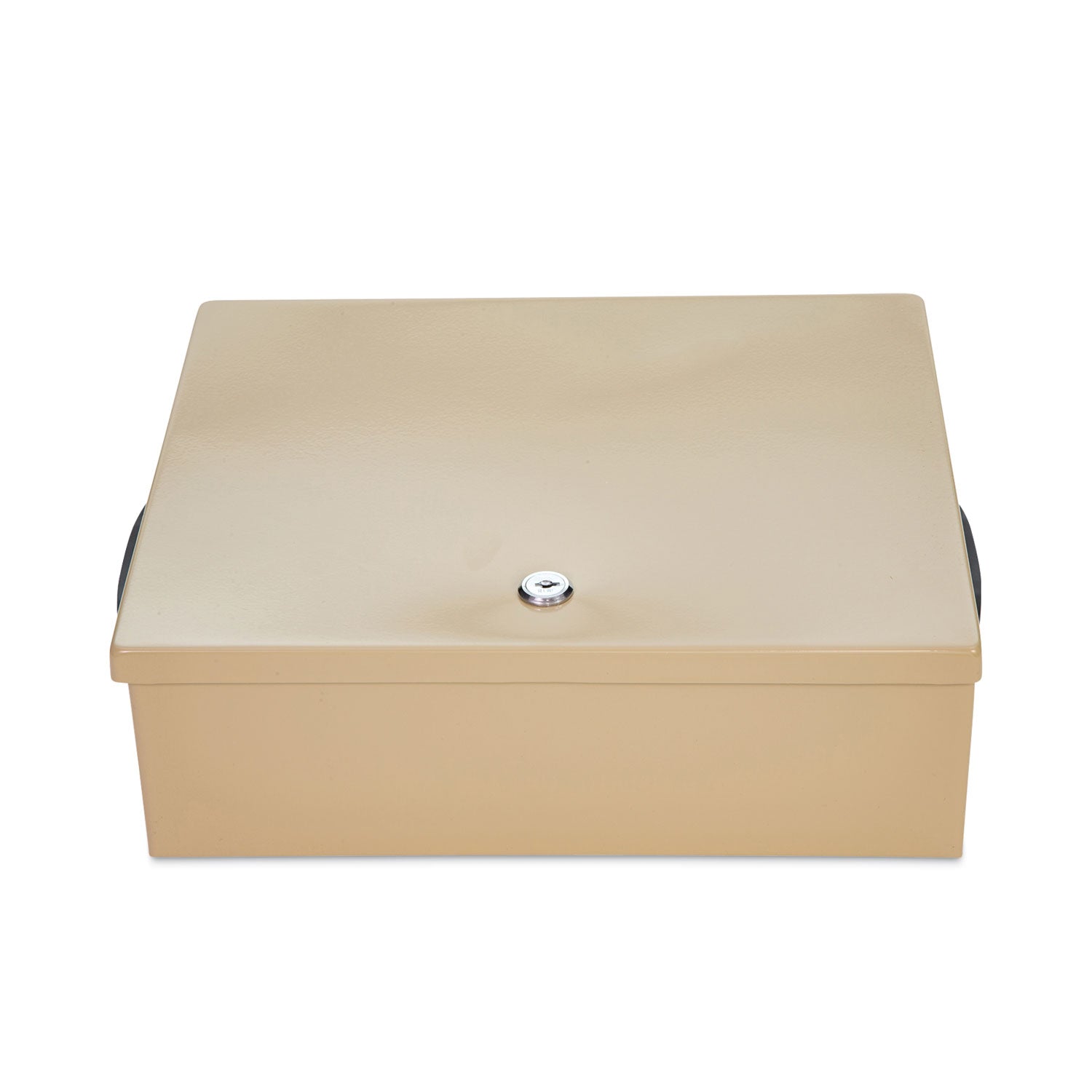 Jumbo Locking Cash Box, 1 Compartment, 14.38 x 11 x 4.13, Sand