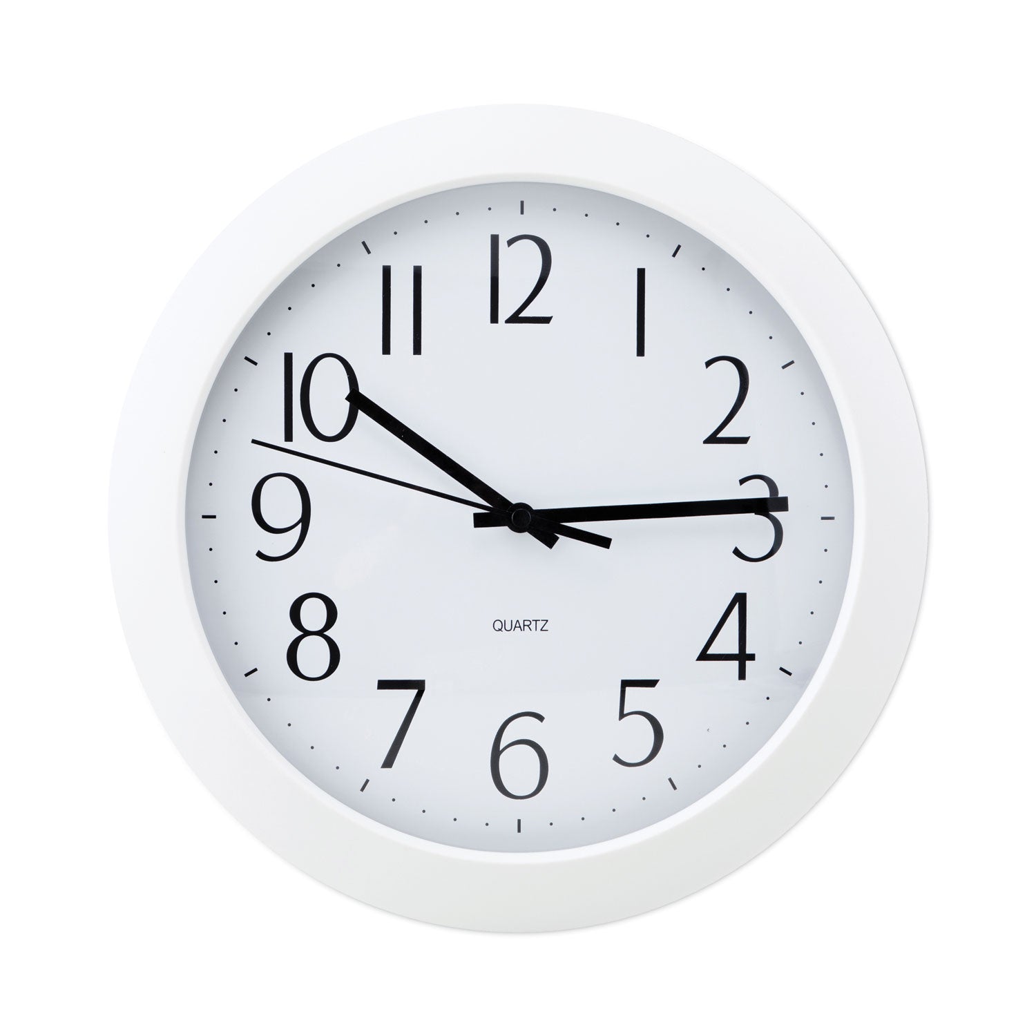 Whisper Quiet Clock, 12" Overall Diameter, White Case, 1 AA (sold separately)