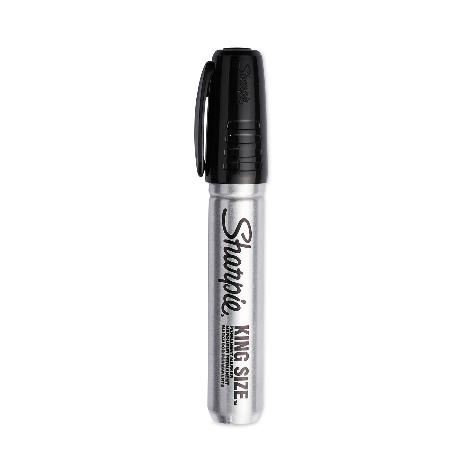 Sharpie® King Size Permanent Marker, Broad Chisel Tip, Black, 4/Pack