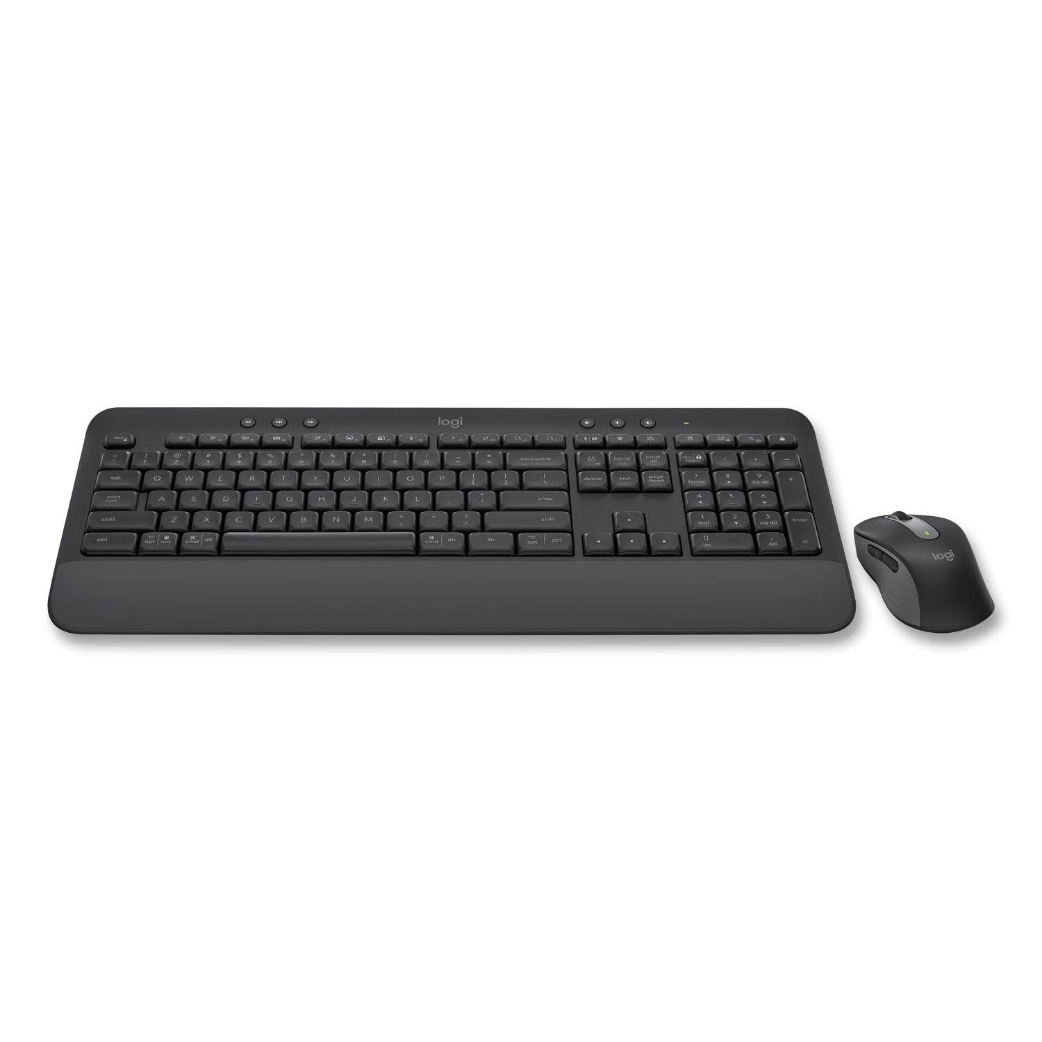 Logitech® Signature MK650 Wireless Keyboard and Mouse Combo for Business, 2.4 GHz Frequency/32 ft Wireless Range, Graphite