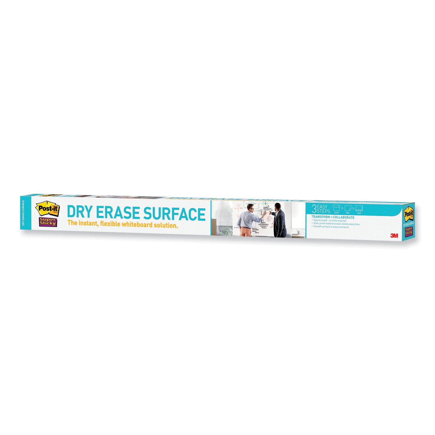 Post-it® Dry Erase Surface with Adhesive Backing, 96 x 48, White Surface