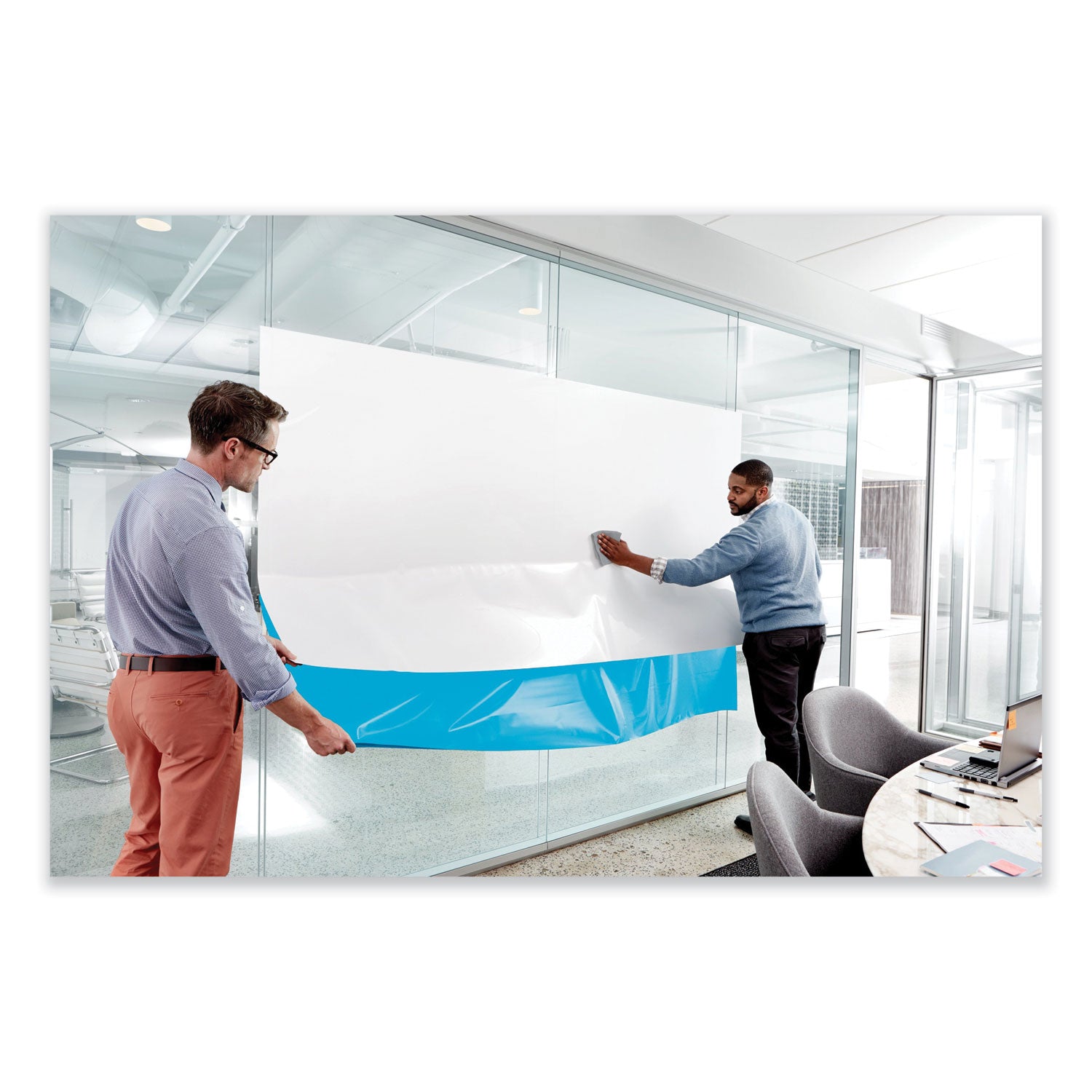 Post-it® Dry Erase Surface with Adhesive Backing, 96 x 48, White Surface