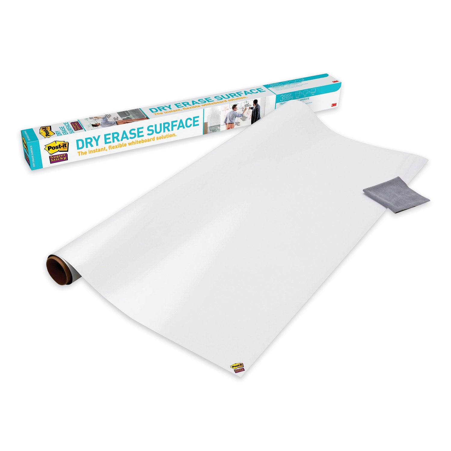 Post-it® Dry Erase Surface with Adhesive Backing, 96 x 48, White Surface