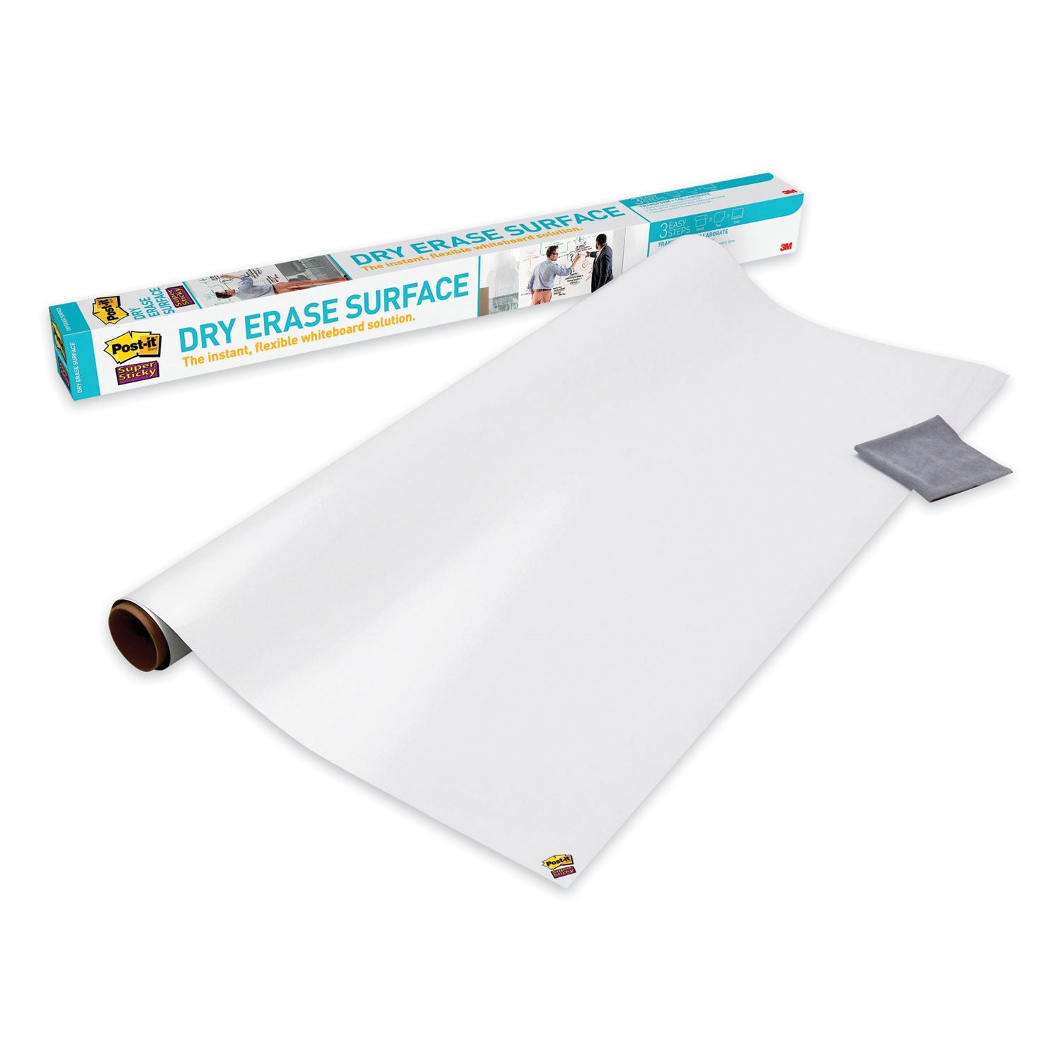 Post-it® Dry Erase Surface with Adhesive Backing, 72 x 48, White Surface