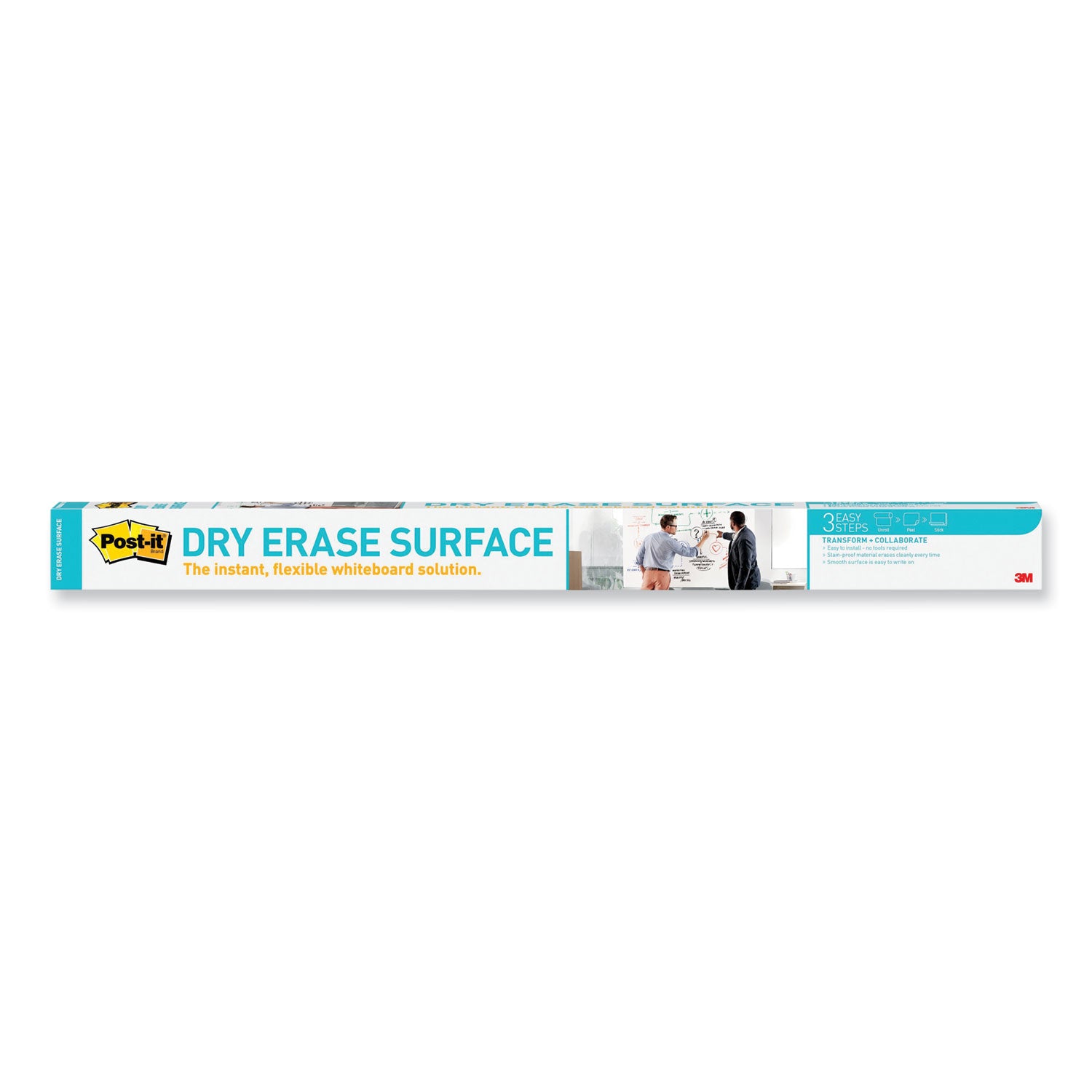 Post-it® Dry Erase Surface with Adhesive Backing, 48 x 36, White Surface