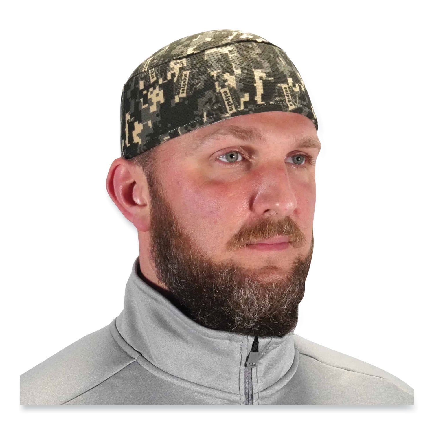 Ergodyne® Chill-Its 6630 High-Performance Terry Cloth Skull Cap, Polyester, One Size Fits Most, Camo