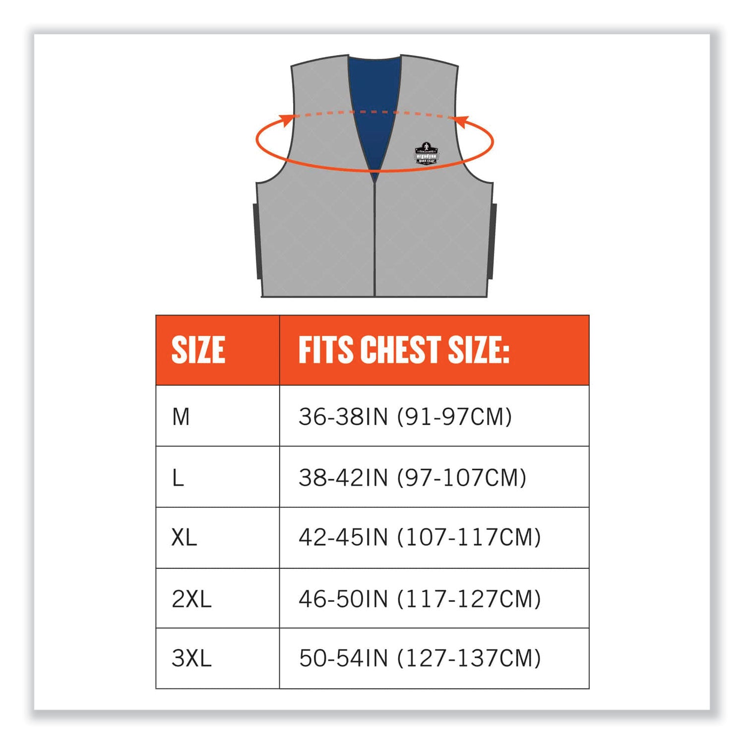 Chill-Its 6665 Embedded Polymer Cooling Vest with Zipper, Nylon/Polymer, Medium, Gray ergodyne® Flipcost