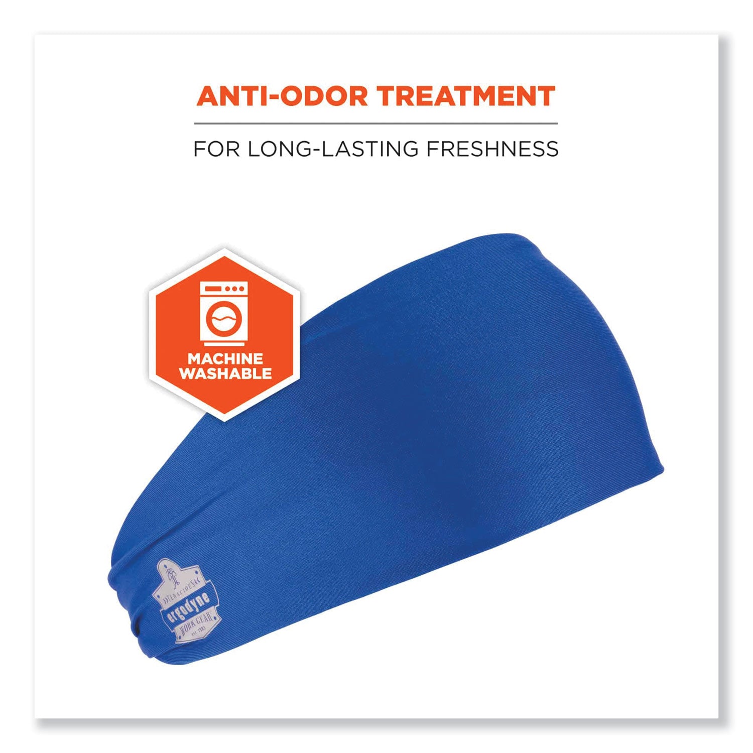 Ergodyne® Chill-Its 6634 Performance Knit Cooling Headband, Polyester/Spandex, One Size Fits Most, Blue