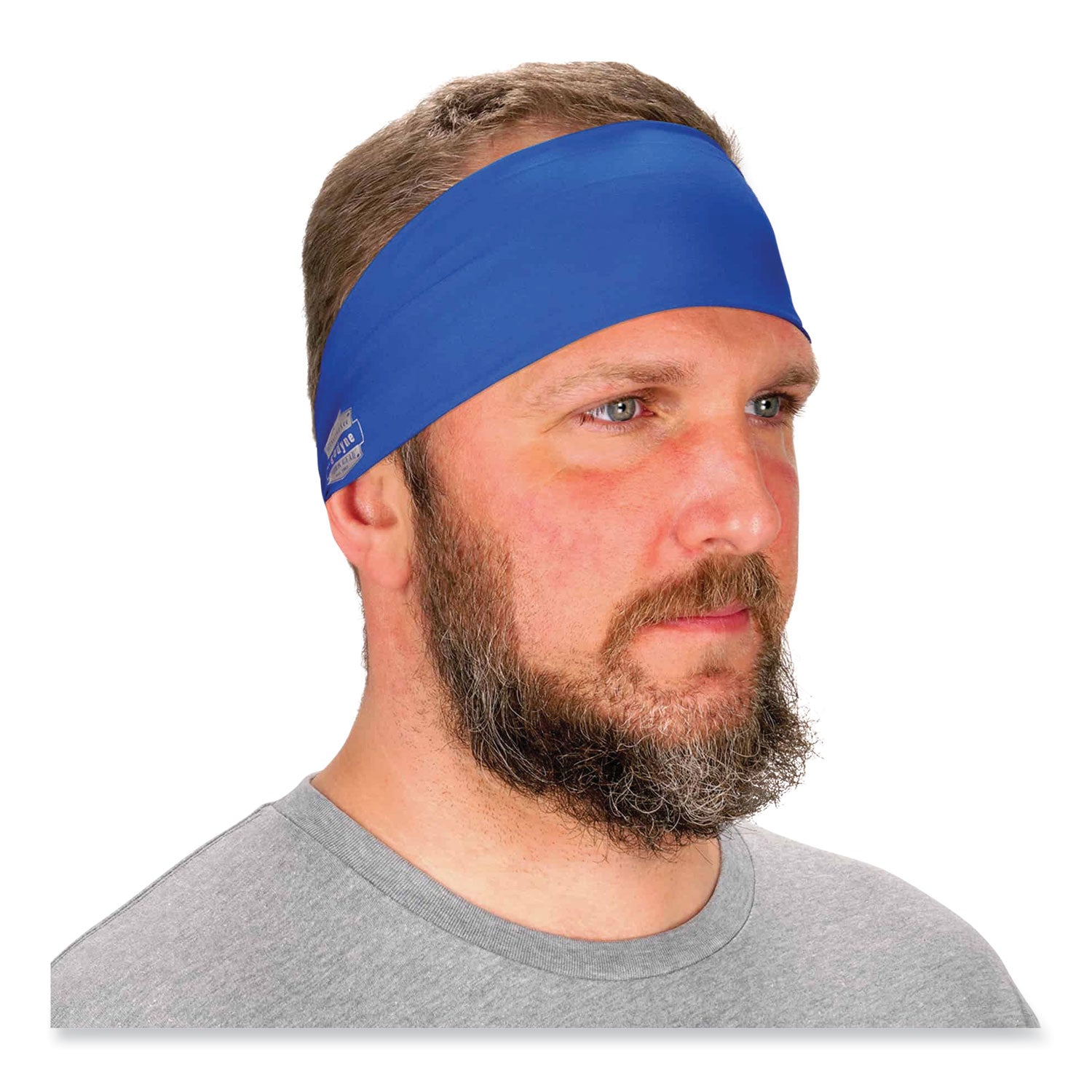 Ergodyne® Chill-Its 6634 Performance Knit Cooling Headband, Polyester/Spandex, One Size Fits Most, Blue