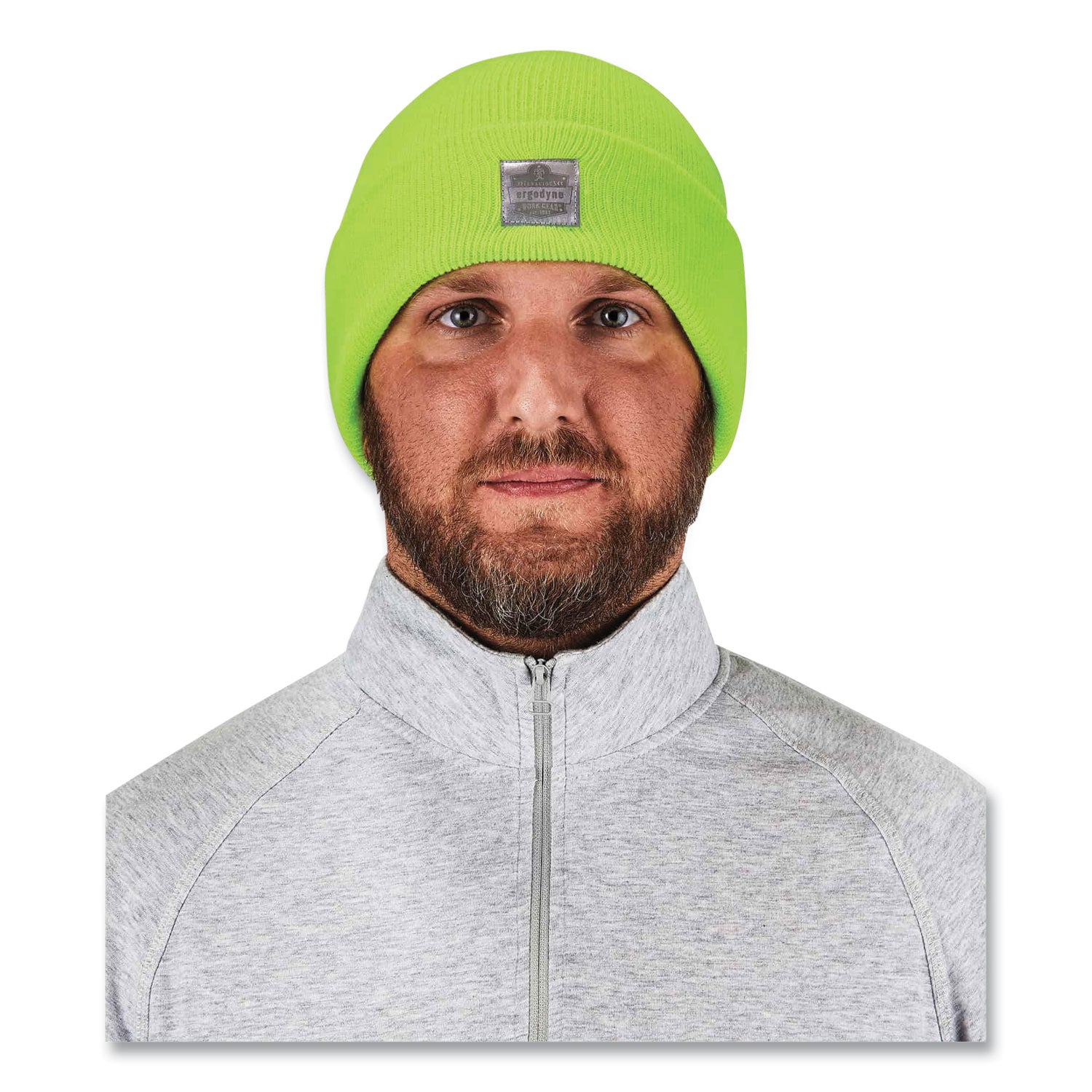 N-Ferno 6806 Cuffed Rib Knit Winter Hat, One Size Fits Most, Lime ergodyne® Flipcost