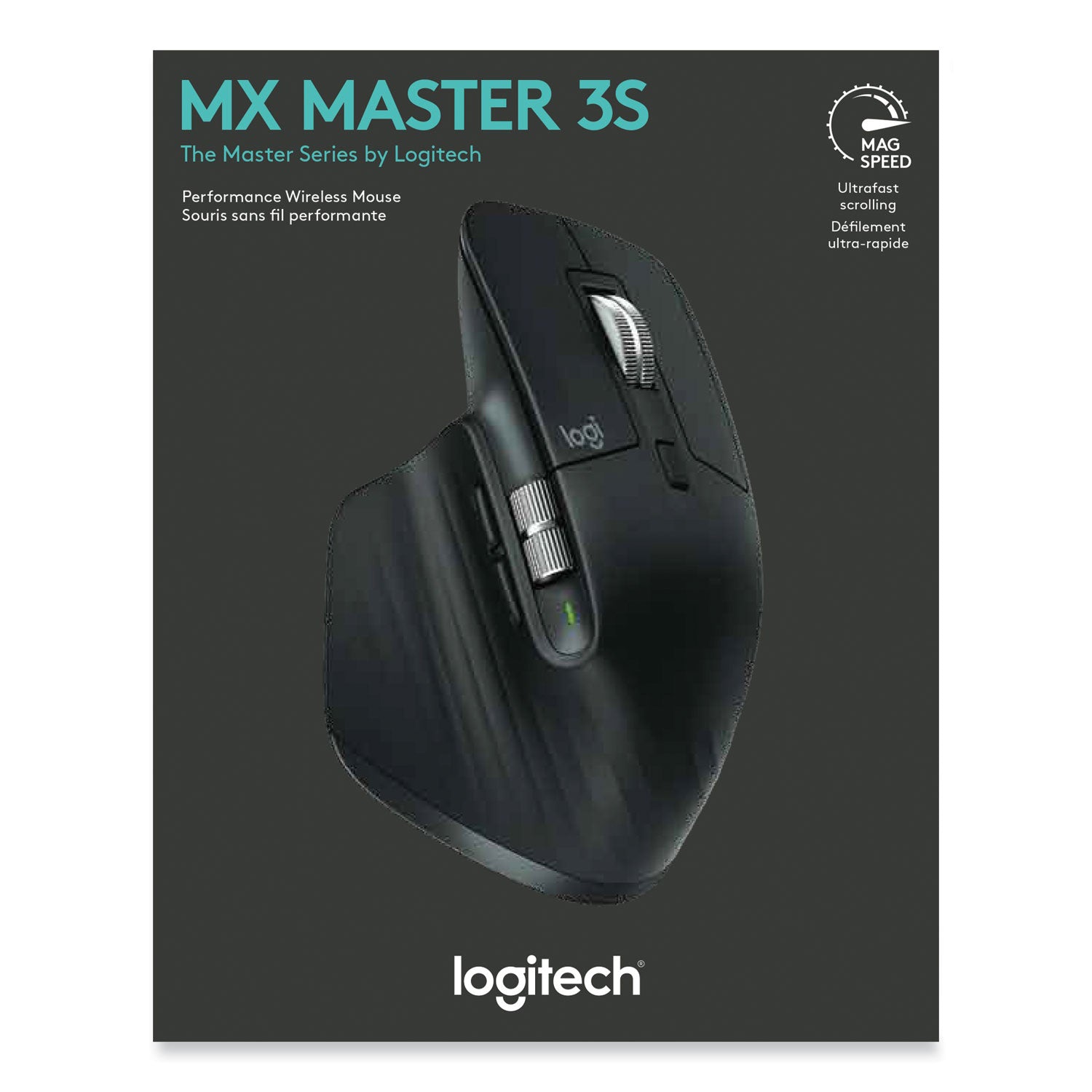 MX Master 3S Performance Wireless Mouse, 2.4 GHz Frequency/32 ft Wireless Range, Right Hand Use, Black