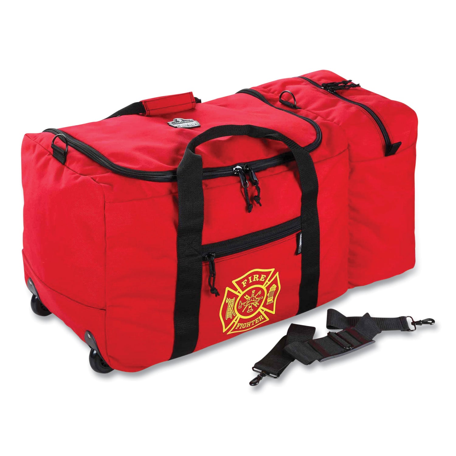 Arsenal 5005W Wheeled Fire + Rescue Gear Bag, 14 x 31 x 14, Red - Flipcost