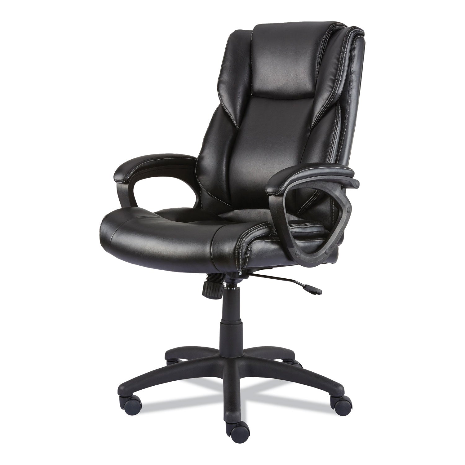 Alera® Alera Brosna Series Mid-Back Task Chair, Supports Up to 250 lb, 18.15" to 21.77 Seat Height, Black Seat/Back, Black Base