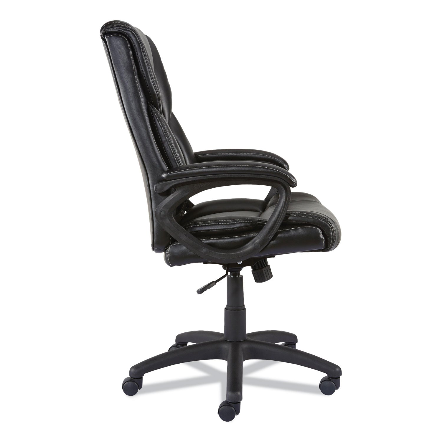 Alera® Alera Brosna Series Mid-Back Task Chair, Supports Up to 250 lb, 18.15" to 21.77 Seat Height, Black Seat/Back, Black Base