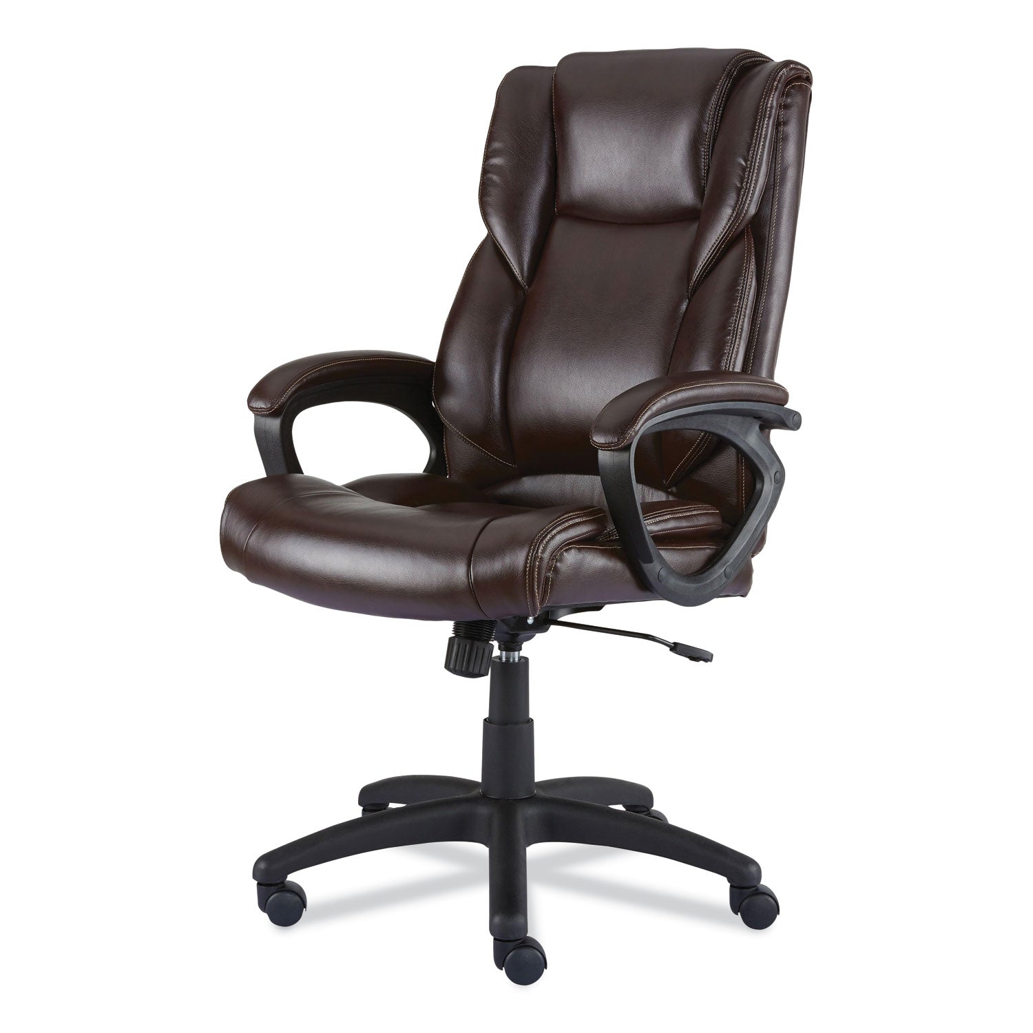 Alera® Alera Brosna Series Mid-Back Task Chair, Supports Up to 250 lb, 18.15" to 21.77" Seat Height, Brown Seat/Back, Brown Base