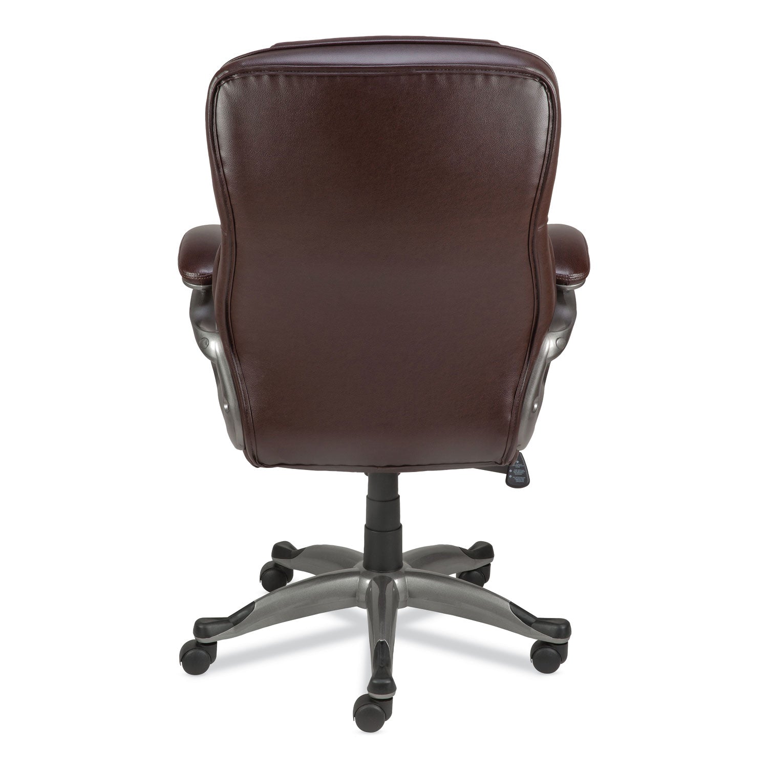 Alera® Alera Birns Series High-Back Task Chair, Supports Up to 250 lb, 18.11" to 22.05" Seat Height, Brown Seat/Back, Chrome Base