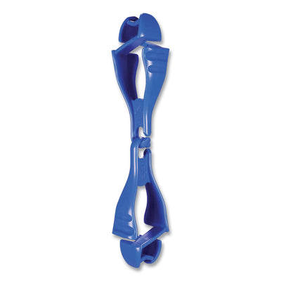 Squids 3400 Glove Clip Holder with Dual Clips, 1 x 1 x 6.5, Acetal Copolymer, Blue, 100/Carton - Flipcost