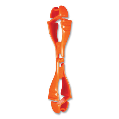 Squids 3400 Glove Clip Holder with Dual Clips, 1 x 1 x 6.5, Acetal Copolymer, Orange, 100/Carton - Flipcost