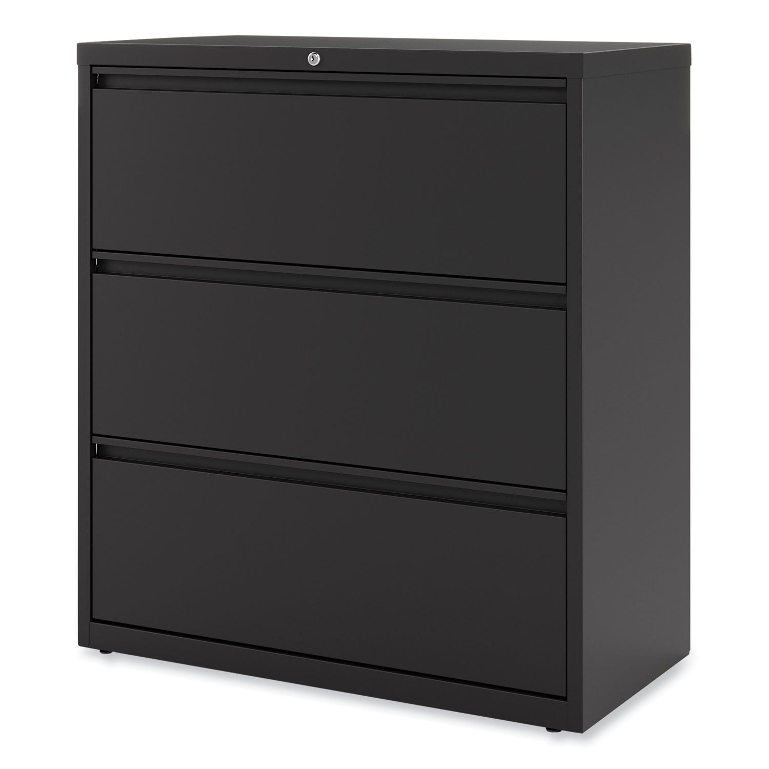 Alera® Lateral File, 3 Legal/Letter/A4/A5-Size File Drawers, Black, 36" x 18.63" x 40.25"