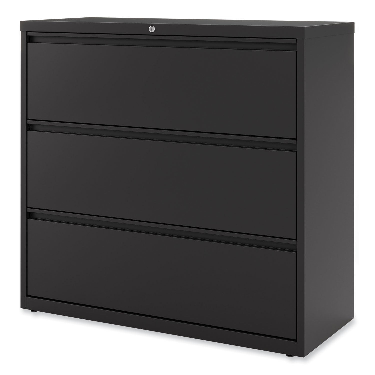 Alera® Lateral File, 3 Legal/Letter/A4/A5-Size File Drawers, Black, 42" x 18.63" x 40.25"