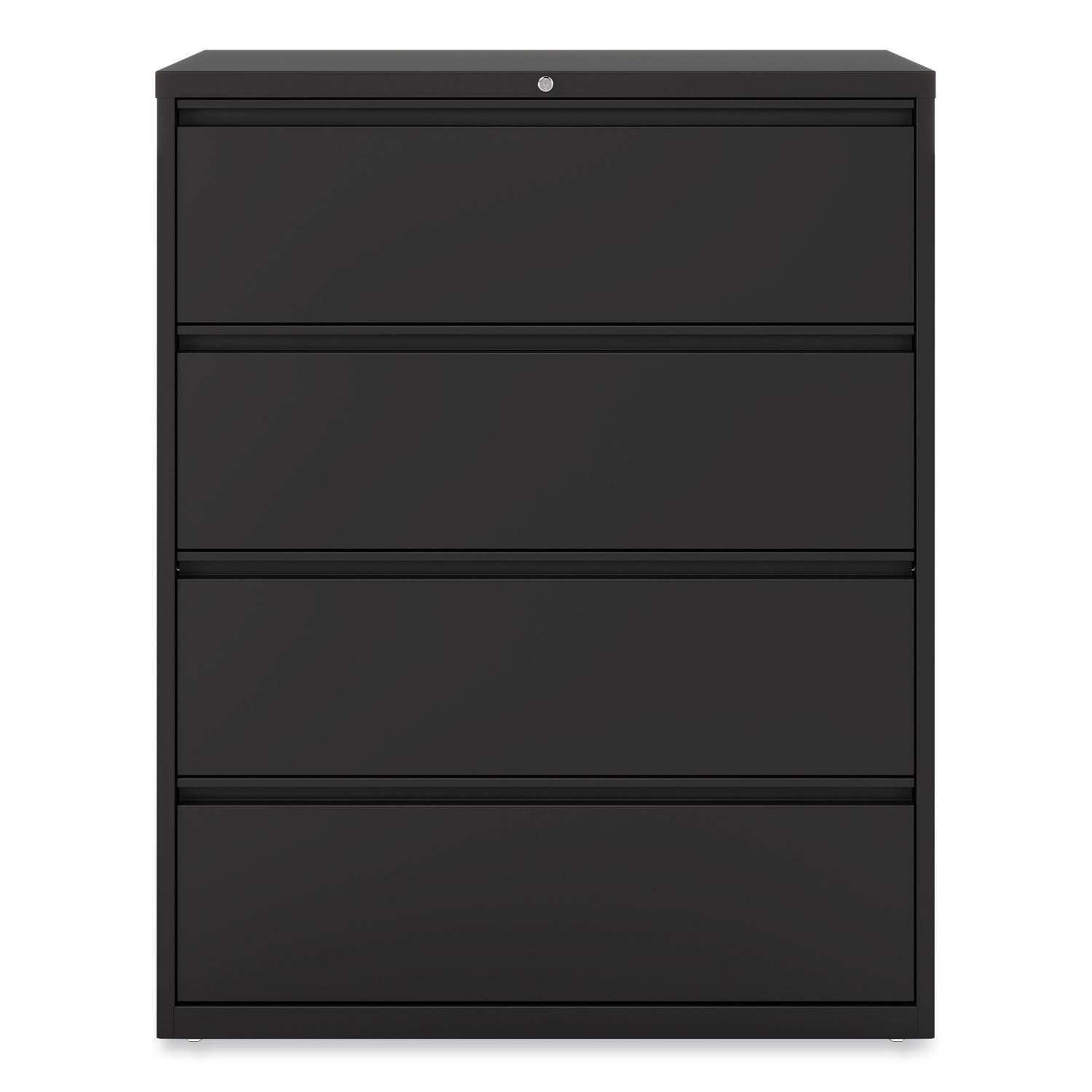 Alera® Lateral File, 4 Legal/Letter-Size File Drawers, Black, 42" x 18.63" x 52.5"