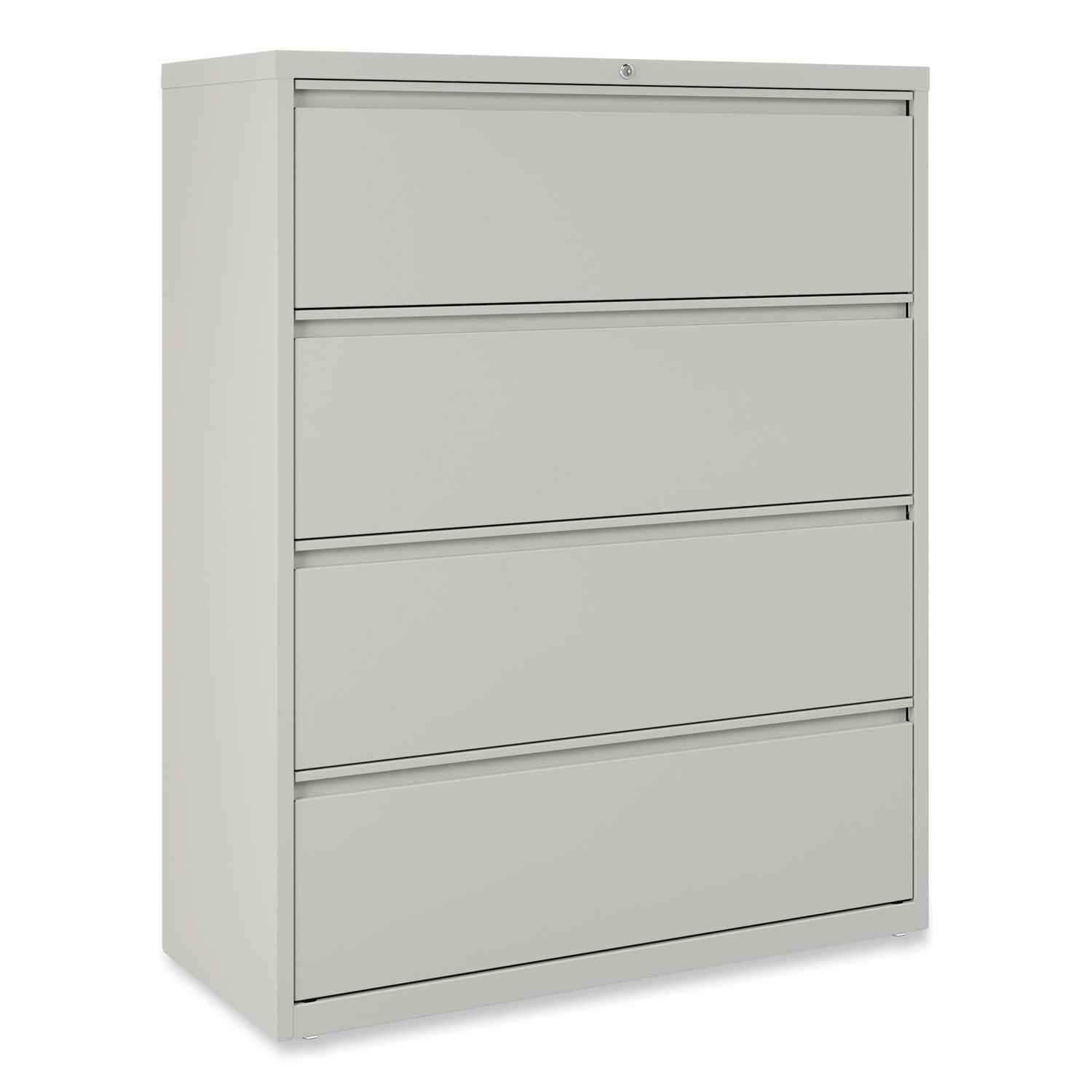 Alera® Lateral File, 4 Legal/Letter-Size File Drawers, Light Gray, 42" x 18.63" x 52.5"