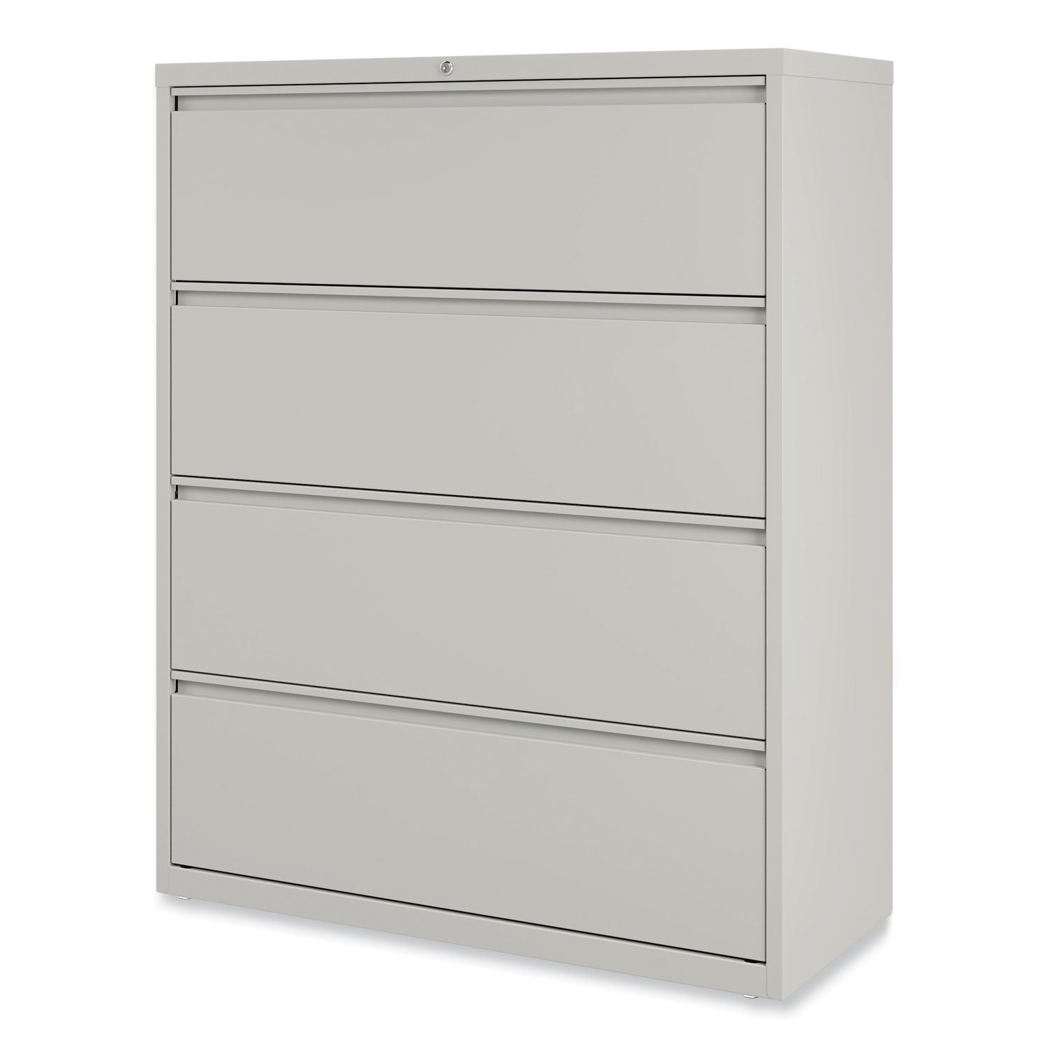 Alera® Lateral File, 4 Legal/Letter-Size File Drawers, Light Gray, 42" x 18.63" x 52.5"