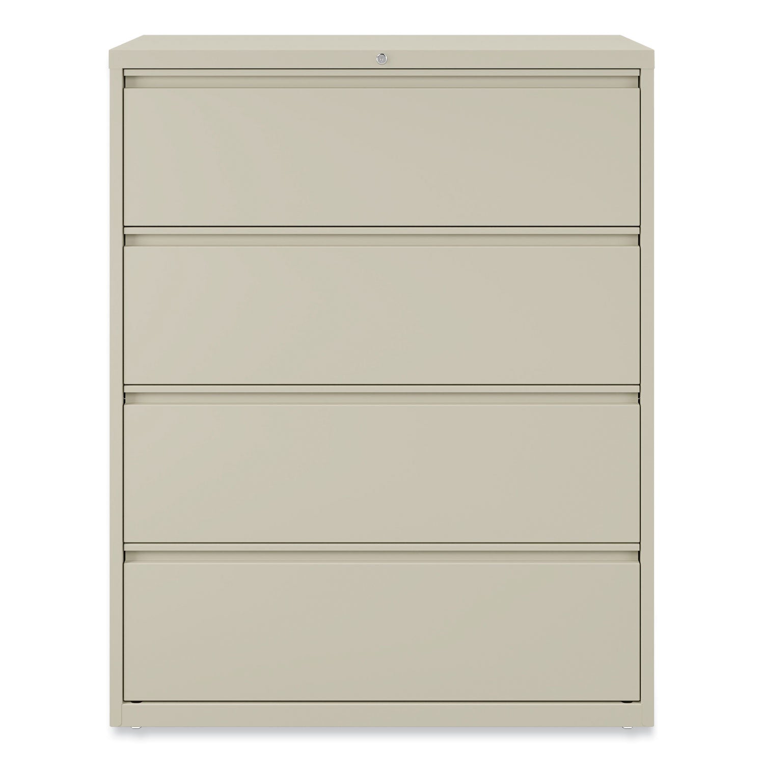 Alera® Lateral File, 4 Legal/Letter-Size File Drawers, Putty, 42" x 18.63" x 52.5"