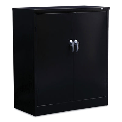 Assembled 42" High Heavy-Duty Welded Storage Cabinet, Two Adjustable Shelves, 36w x 18d, Black Flipcost Flipcost