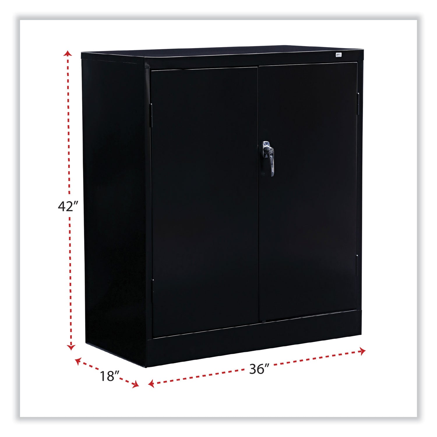 Alera® Standard Assembled Storage Cabinet, 36w x 18d x 42h, Black