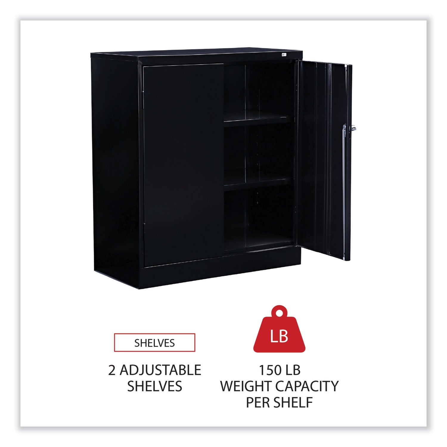 Alera® Standard Assembled Storage Cabinet, 36w x 18d x 42h, Black