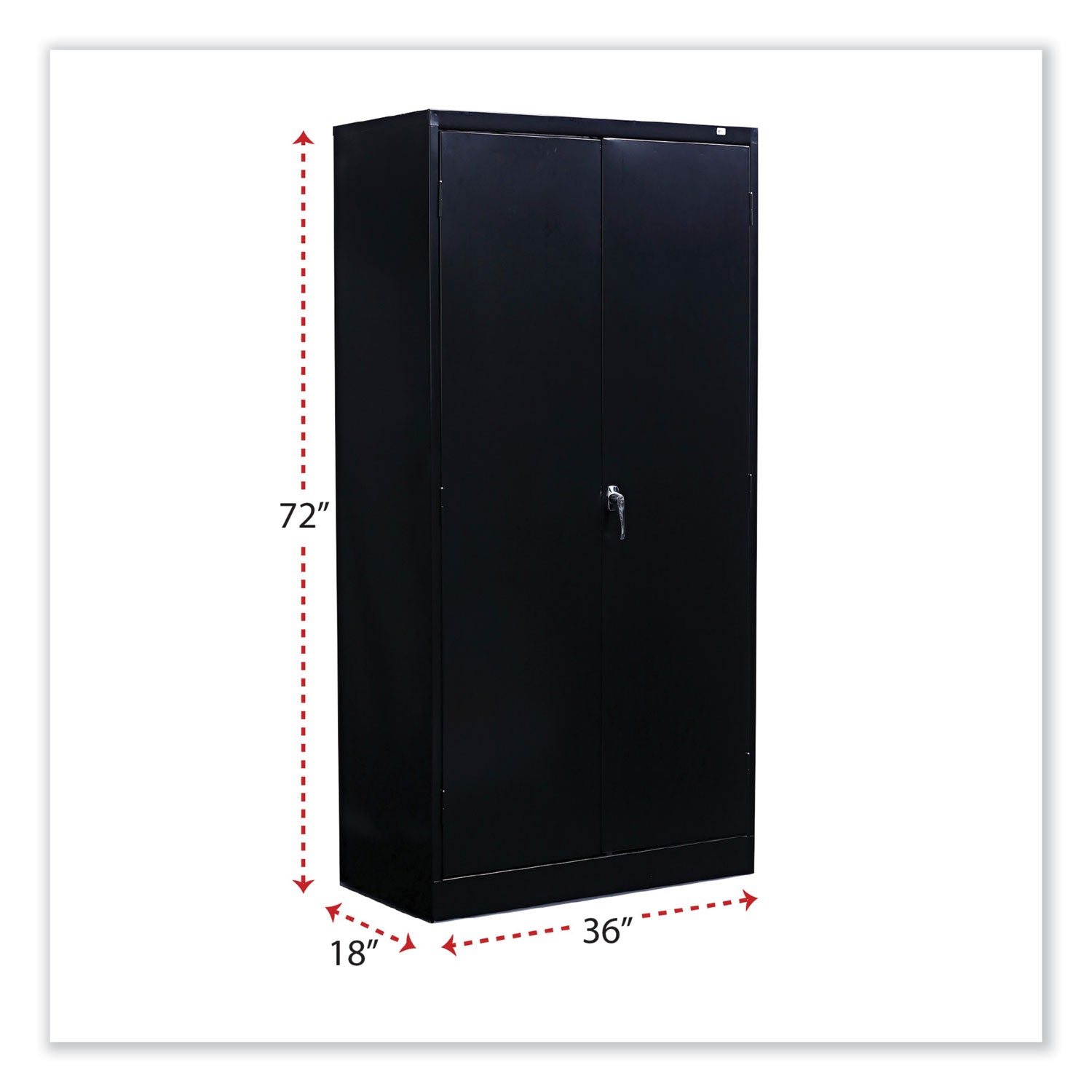 Alera® Standard Assembled Storage Cabinet, 36w x 18d x 72h, Black