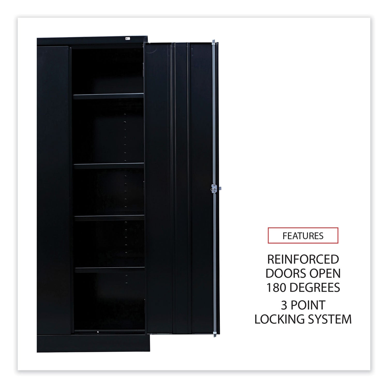 Alera® Standard Assembled Storage Cabinet, 36w x 18d x 72h, Black