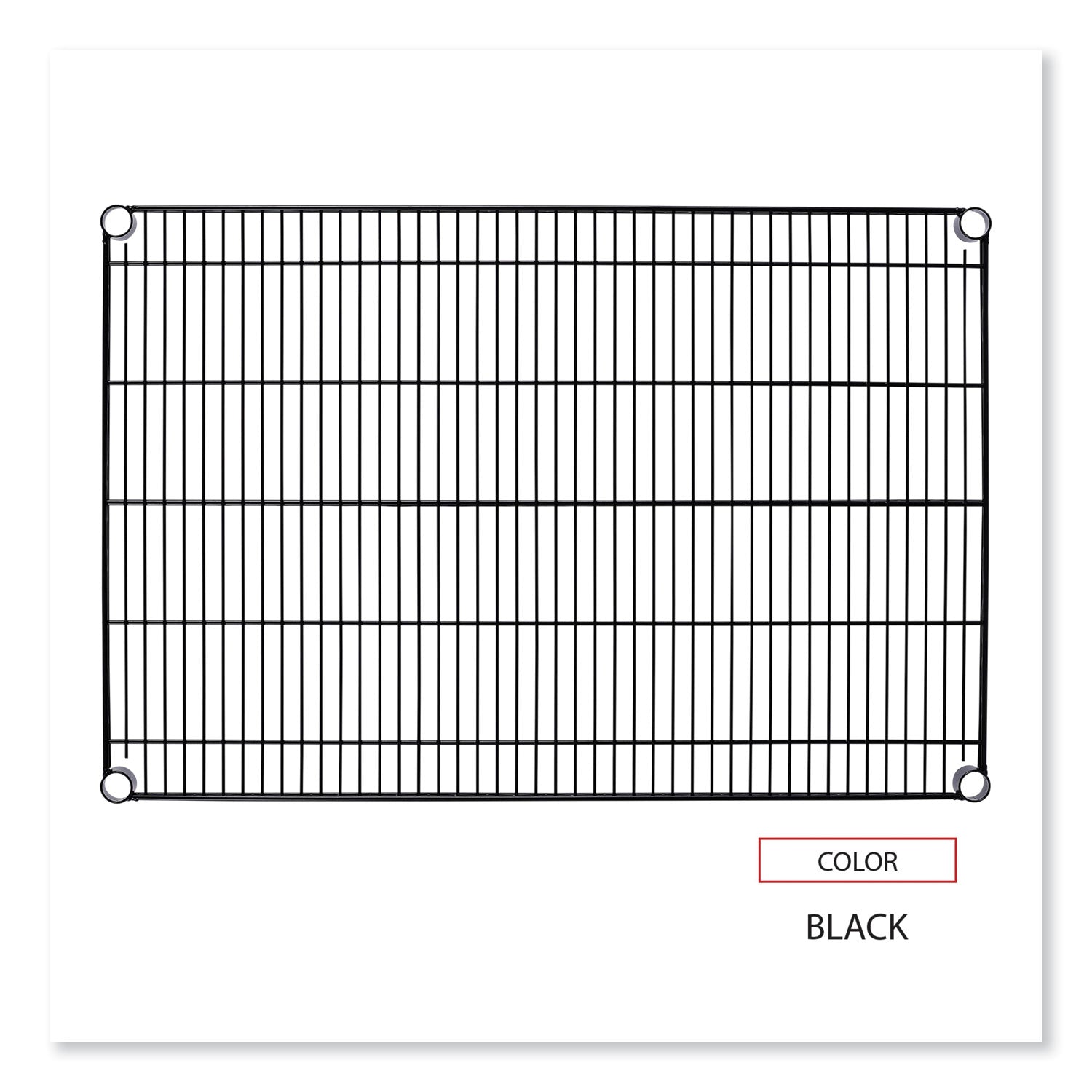 Alera® Industrial Wire Shelving Extra Wire Shelves, 36w x 24d, Black, 2 Shelves/Carton