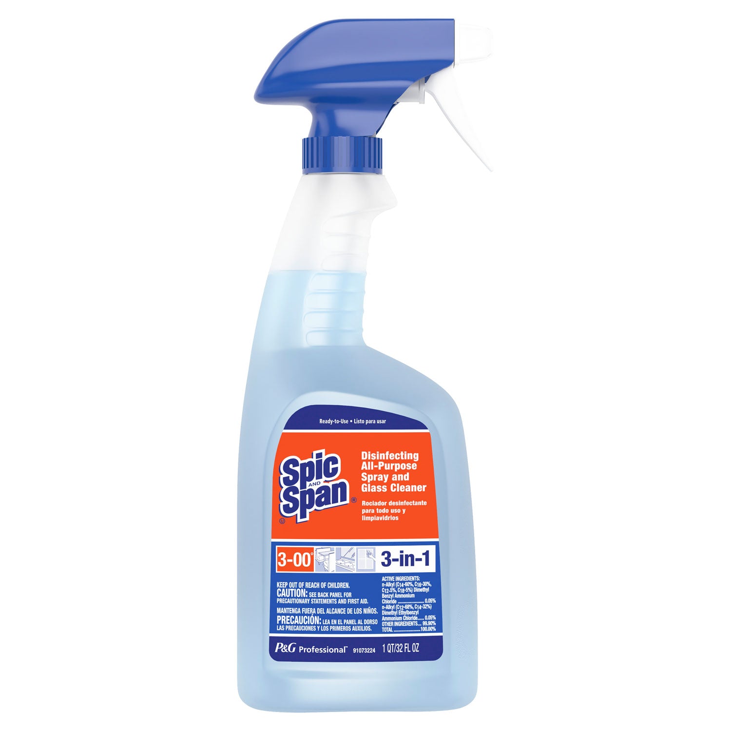 PROCTER & GAMBLE Disinfecting All-Purpose Spray and Glass Cleaner, Fresh Scent, 32 oz Spray Bottle, 8/Carton