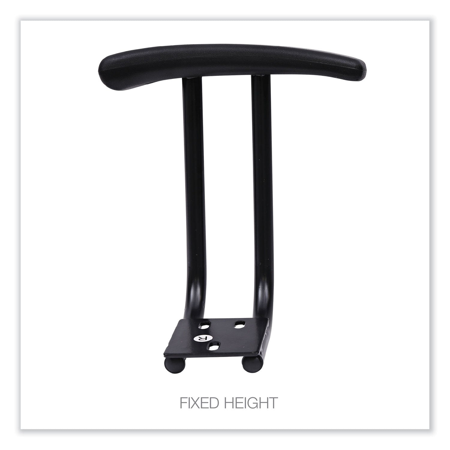 Alera® Optional Fixed Height T-Arms for Alera Essentia and Interval Series Chairs, Black, 2/Set