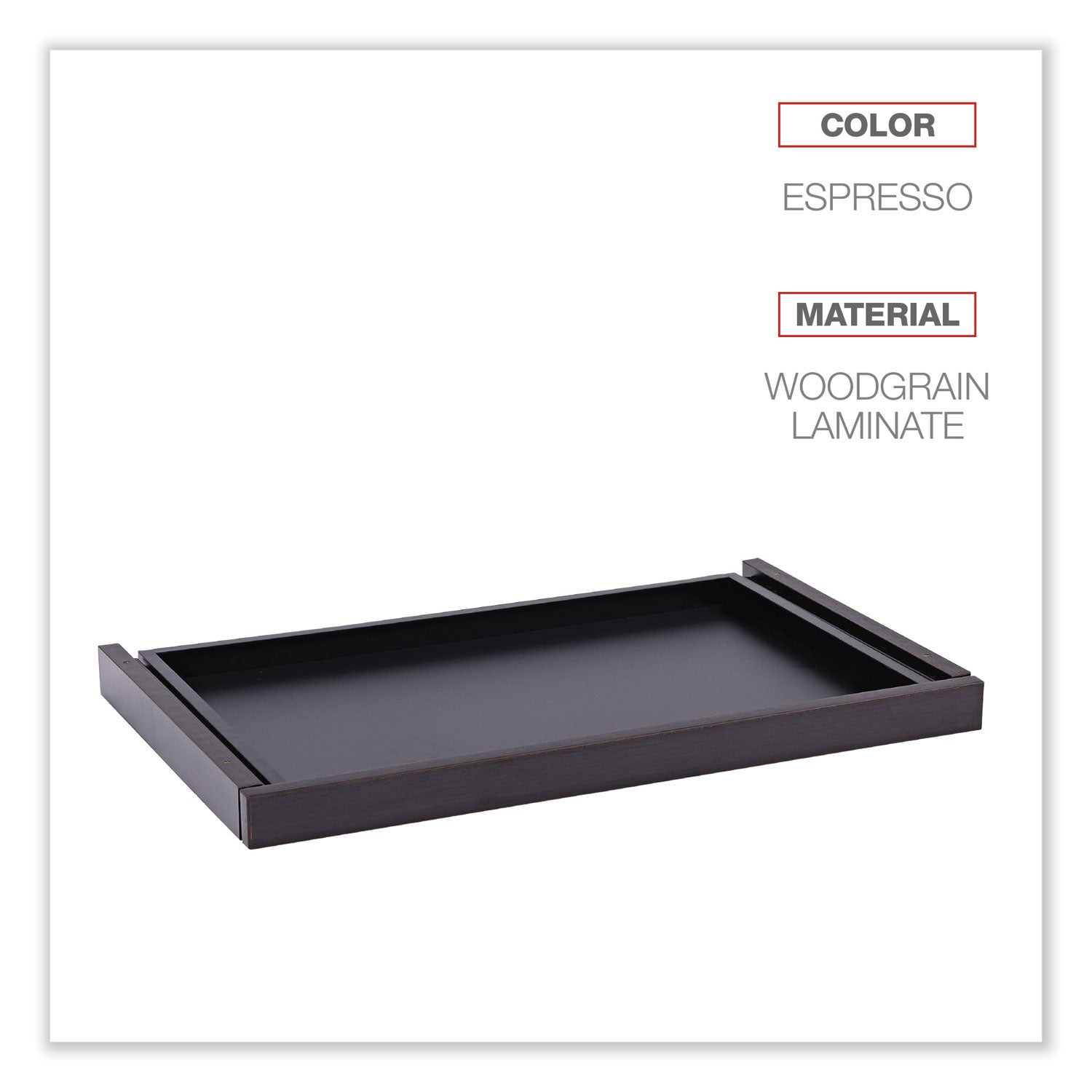 Alera® Alera Valencia Series Center Drawer, Laminate, 24.5w x 15d x 2h, Espresso