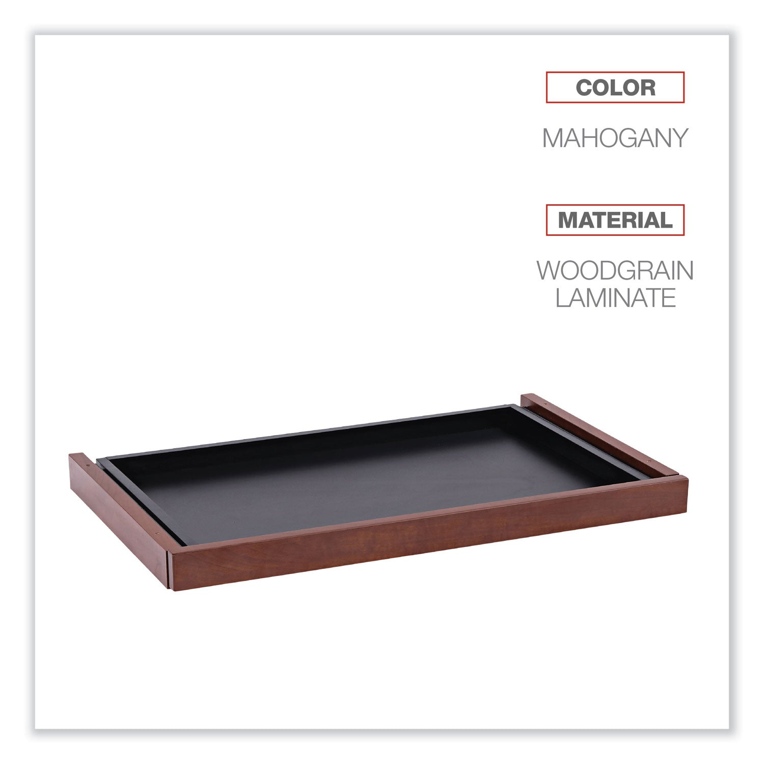 Alera® Alera Valencia Series Center Drawer, Laminate, 24.5w x 15d x 2h, Medium Cherry